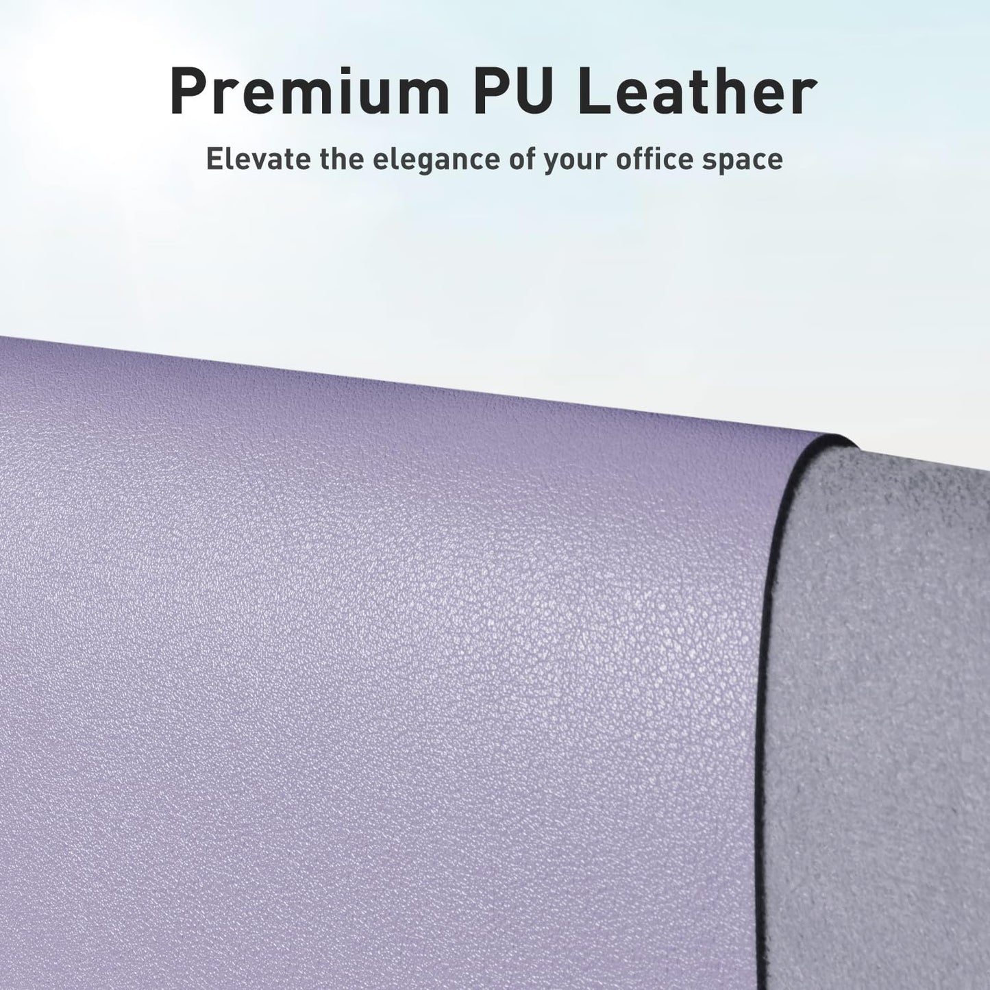 Aothia Leather Desk Pad - Protector and Blotter, Mouse Pad and Office Mat, Non-Slip PU Leather Laptop Desk Pad, Waterproof Writing Pad for Office and Home (36" x 17", Lavender)