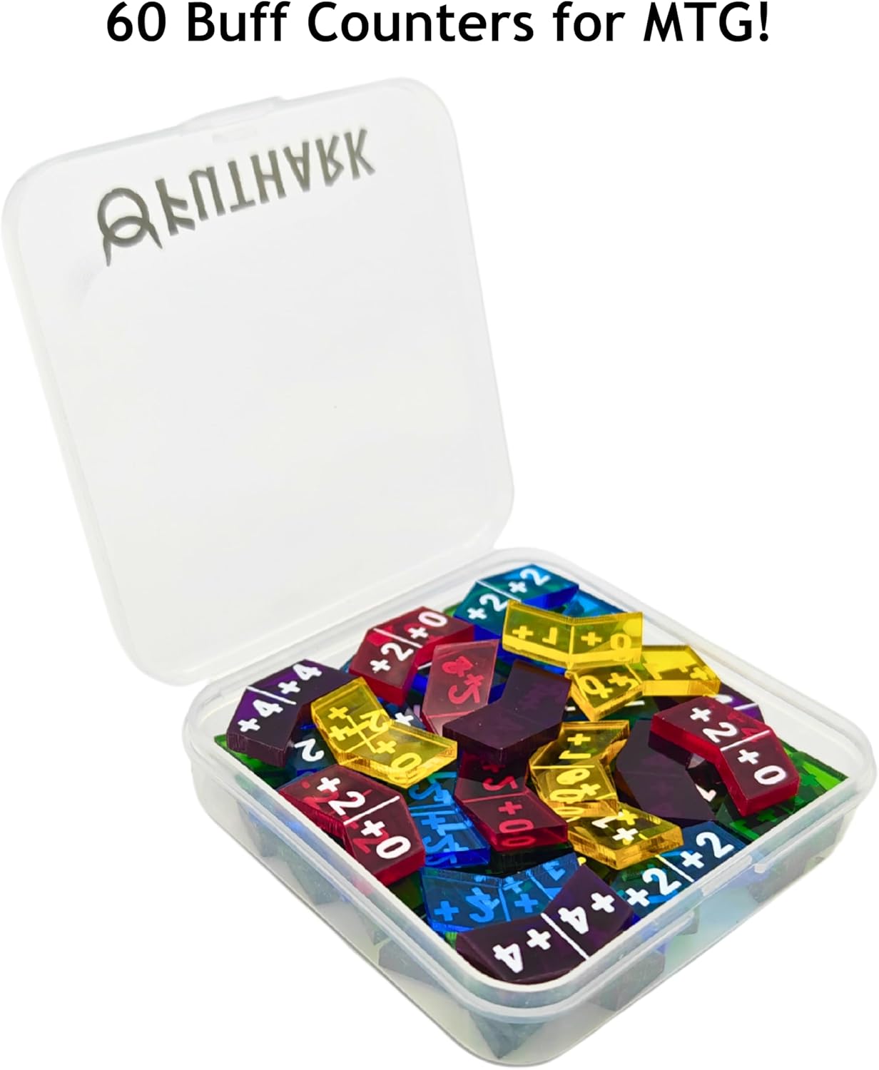 Futhark MTG Stat Counters / Buff Counters for Magic The Gathering - Set of 60 Color Coded MTG Tokens - Improved Gameplay with This Great Magic The Gathering Gift