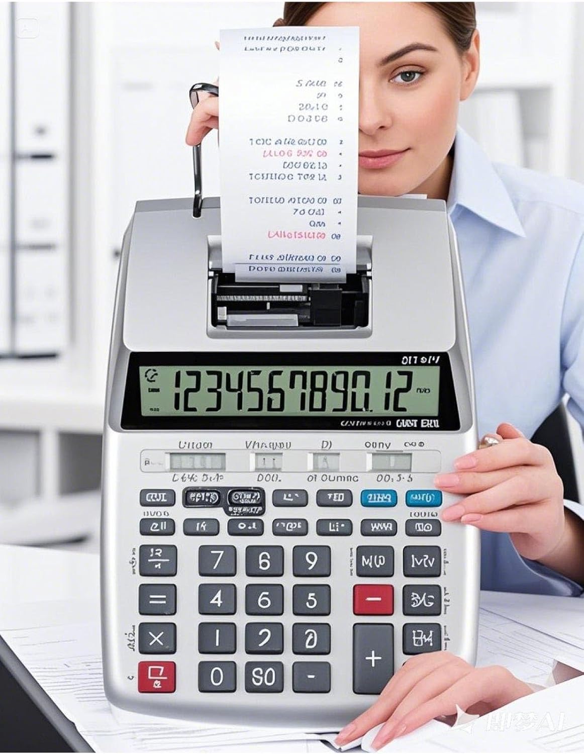 (2 Rolls) 2 1/4 in x 150 ft Adding Machine Tape Paper Rolls, for HR-10RC, HR-170RC, HR-200RC, EL-1197PIII, EL-1801V, P23-DHV-3, CP-90A, MP11DX-2, 1280-2, 80 GSM,3000Labels Direct