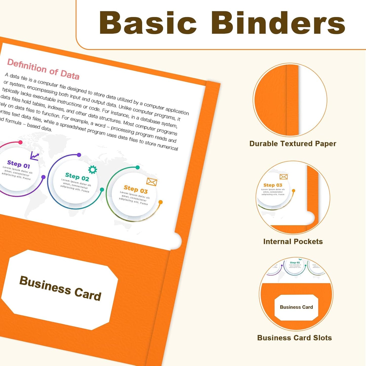 Folders with Pockets, LAYZZ 30 Pack Paper Pocket Folders, 2 Pocket Folders Fits Letter Size Paper, for School Office and Home (Orange)