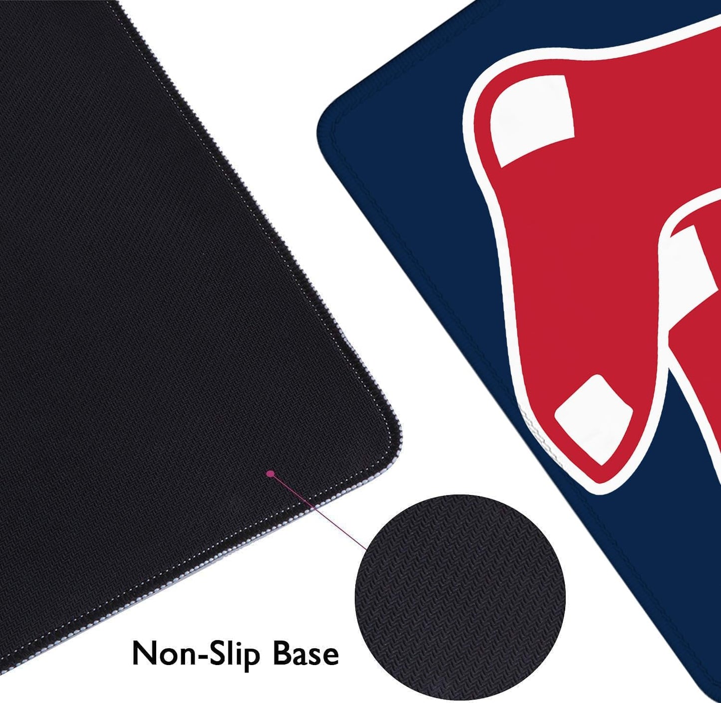 Generic Baseball Mouse Pad Extended Large Gaming Desk Pad 31.5 x 11.8 Inch, XL Mousepad Topographic Mouse Pad with Anti-Slip Rubber Base for Boston Home Office
