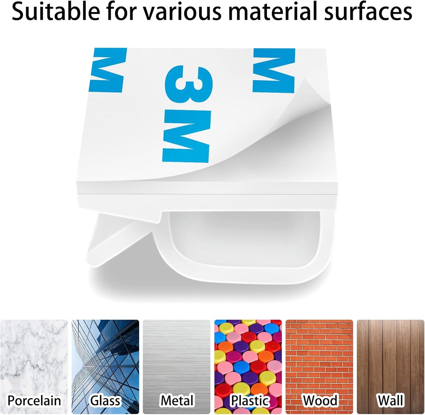 130 Pcs Cable Clips, Adhesive Cable Organizer Cord Holder Wire Clip Wire Management Self Adhesive Hooks Wire Holder for Office, Home(White, 130PCS-Large)