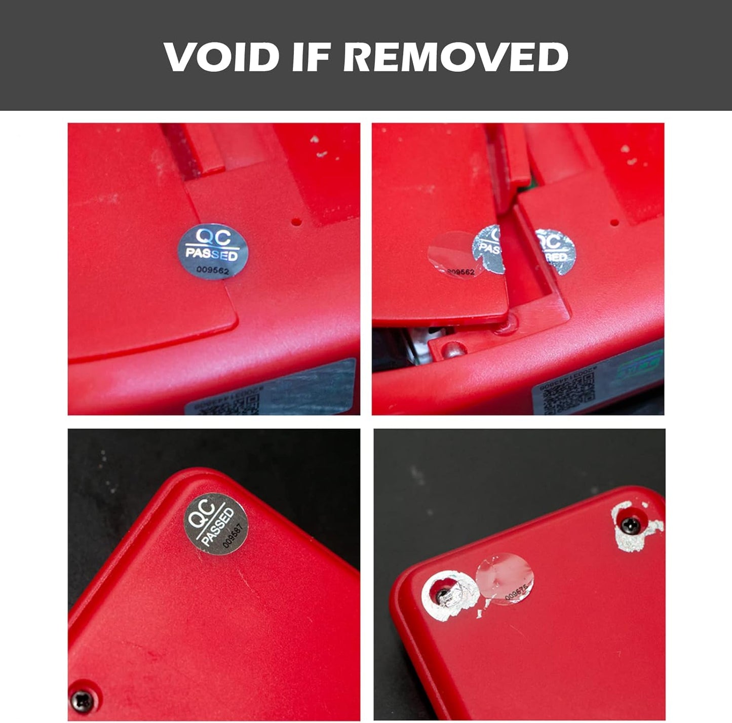 1100pcs QC Passed Tamper Proof Stickers High Security Hologram Labels Warranty Void Seal with Unique Serial Number 0.4 inch