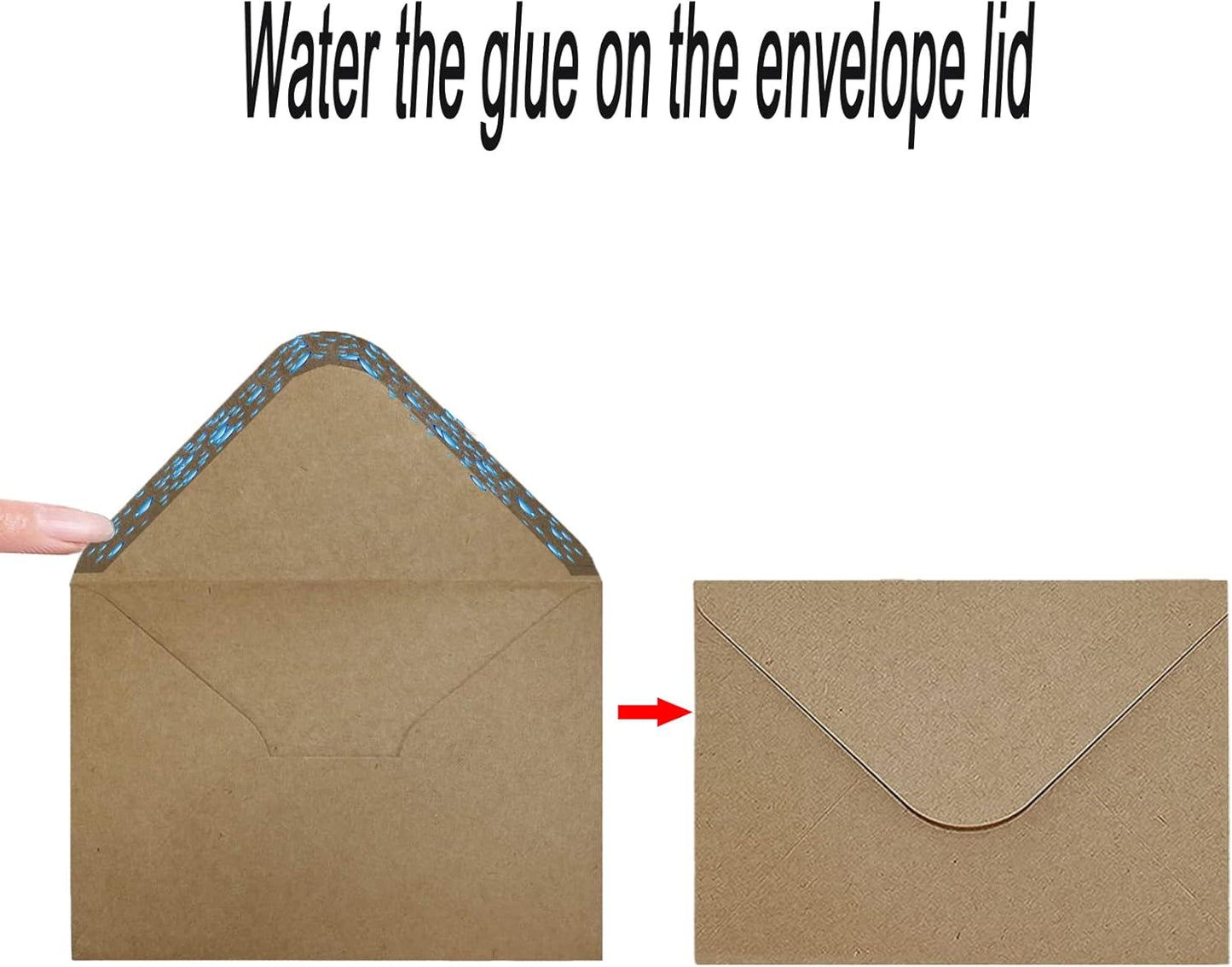 100 Qty 5.25 x 7.25 inches Printable A7 Invitation Envelopes & 100 Qty Flat Cards, Self Seal 120GSM Brown Kraft Paper Envelopes for Invitations, Papers, Photos, Documents, Wedding