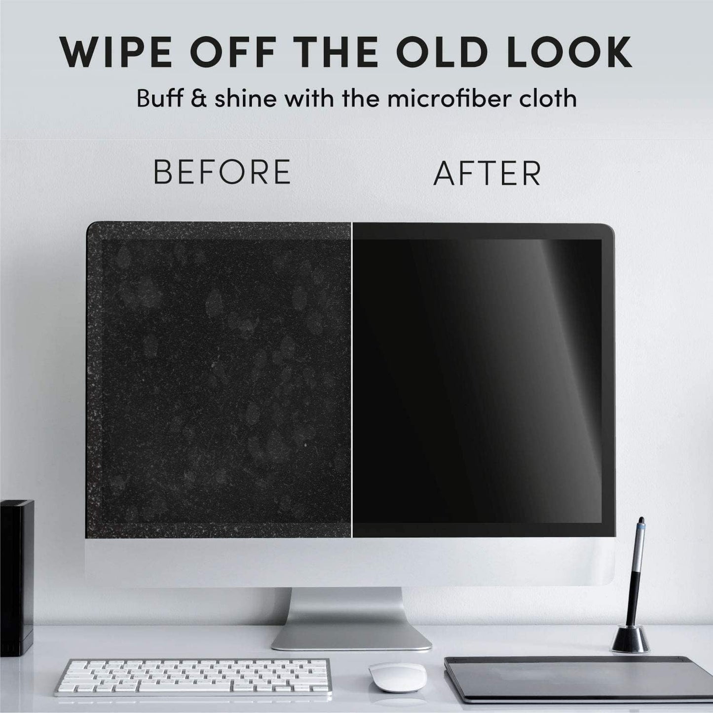 Electronic Wipes Streak-Free for Screen Cleaner & Smart Watch [4 Pack x 40] TV Screen, Smart TV, Computer Screen, Laptop, Phone, Tablet, and Electronics devices - Microfiber Cloth Included [160 Wipes]