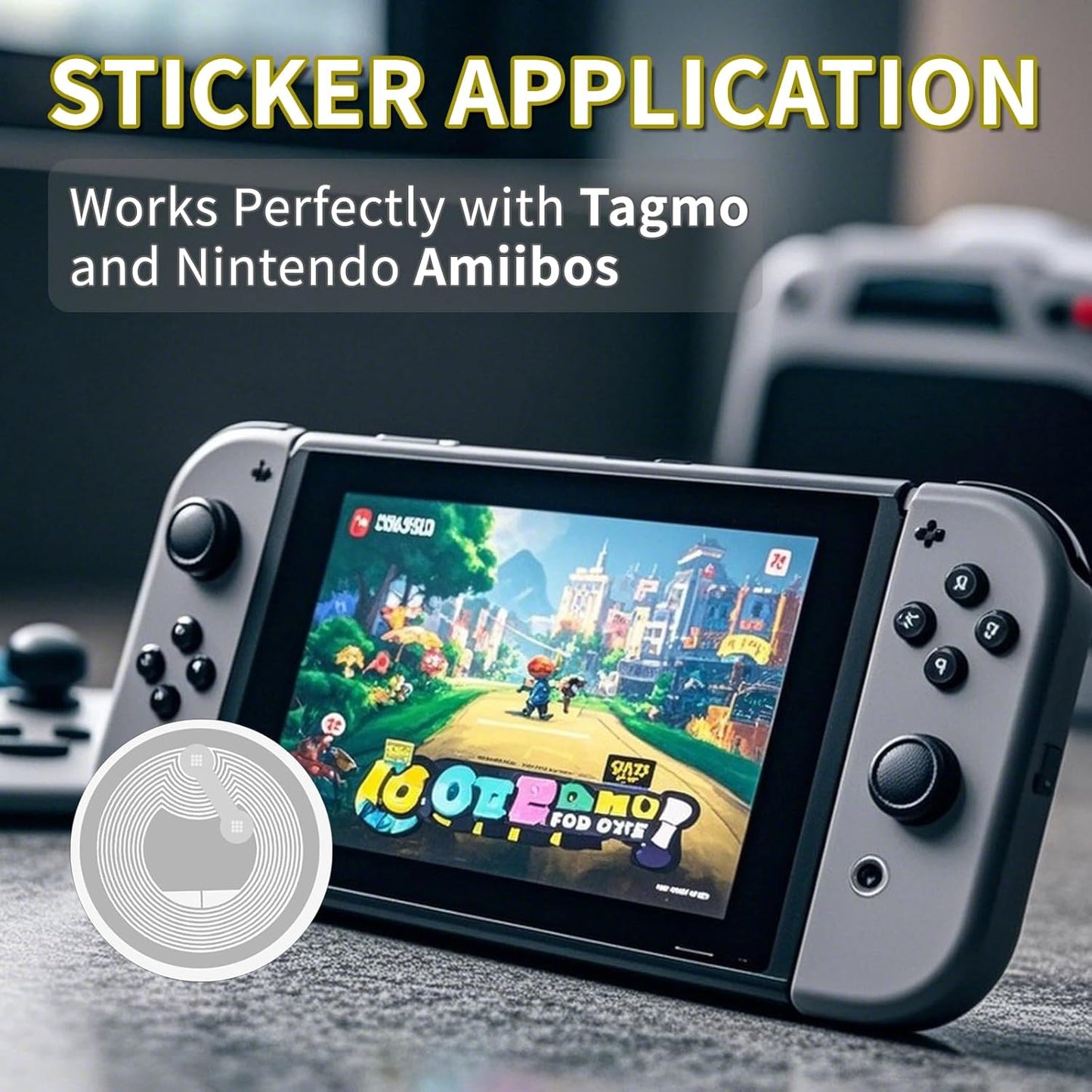 100 PCS Round NFC Tags Stickers - NTAG213 Chip, Blank, Adhesive Labels, RFID Tags, Rewritable, 137 Bytes Memory, Compatible with All NFC-Enabled Smartphones and Devices