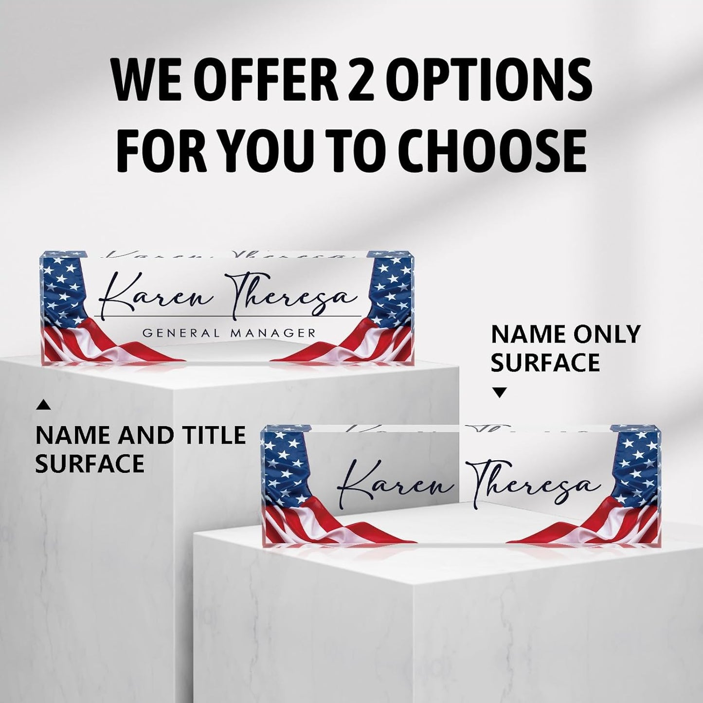 Custom Office Name Plate, Personalized Gifts for Women & Men, Appreciation Gifts for Employees, Boss, Teacher - Office Desk Accessory