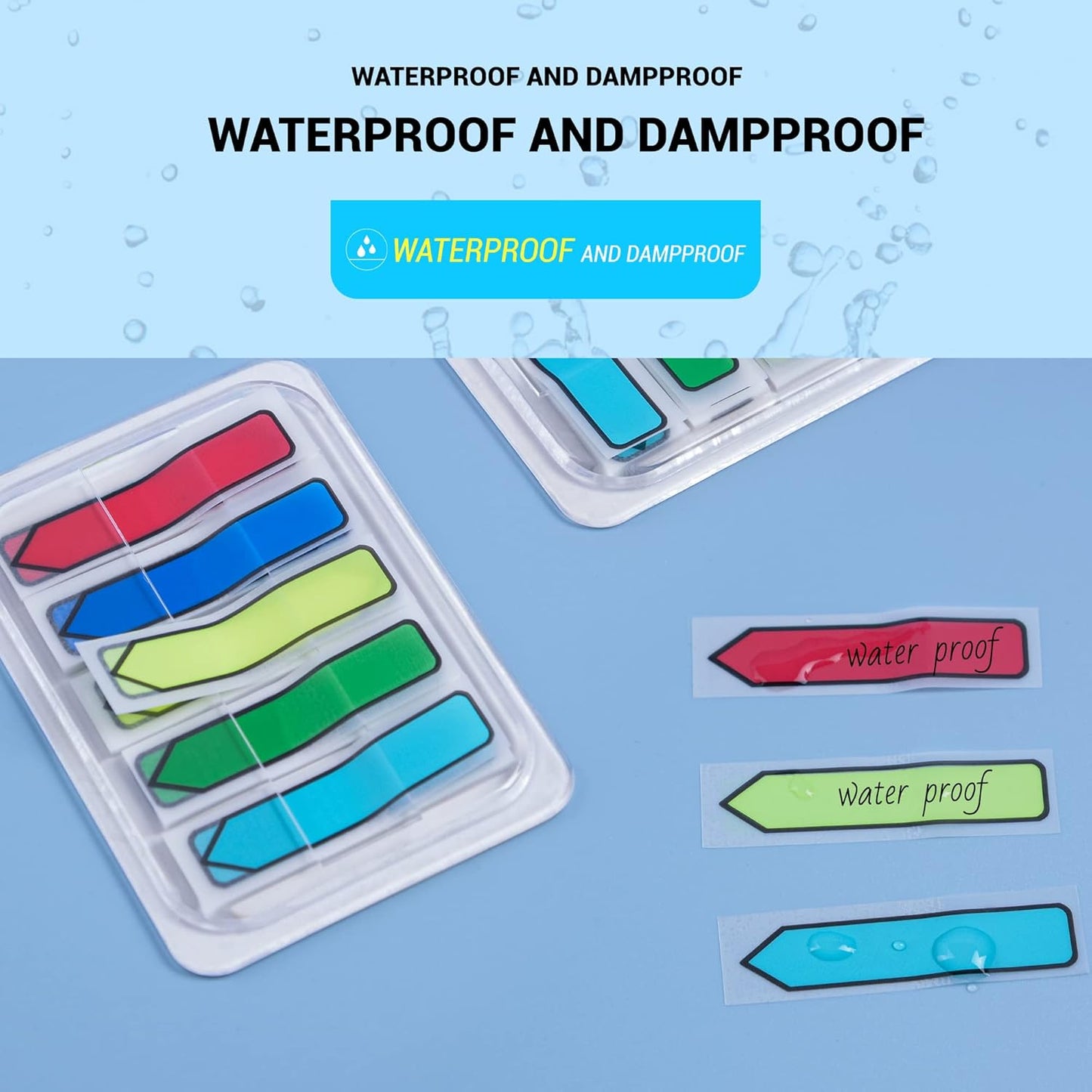 Ericter Sticky Tabs 3X300 Pieces, Annotation Tabs Sign Here Tabs, Index Tabs Writable and Repositionable Arrow Stickers, Page Markers Labels for Reading Notes, Books and Classify Files