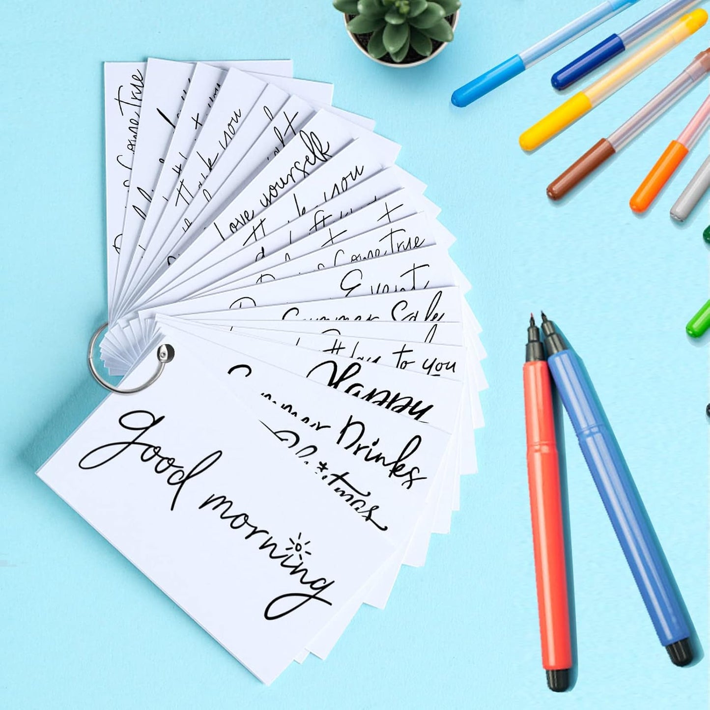 100 Pack White Blank Index Cards 4x6 Thick Paper, Goefun 80lb Heavyweight CardStock Unlined Notecards for Post Cards, Photo Paper, Recipe Cards