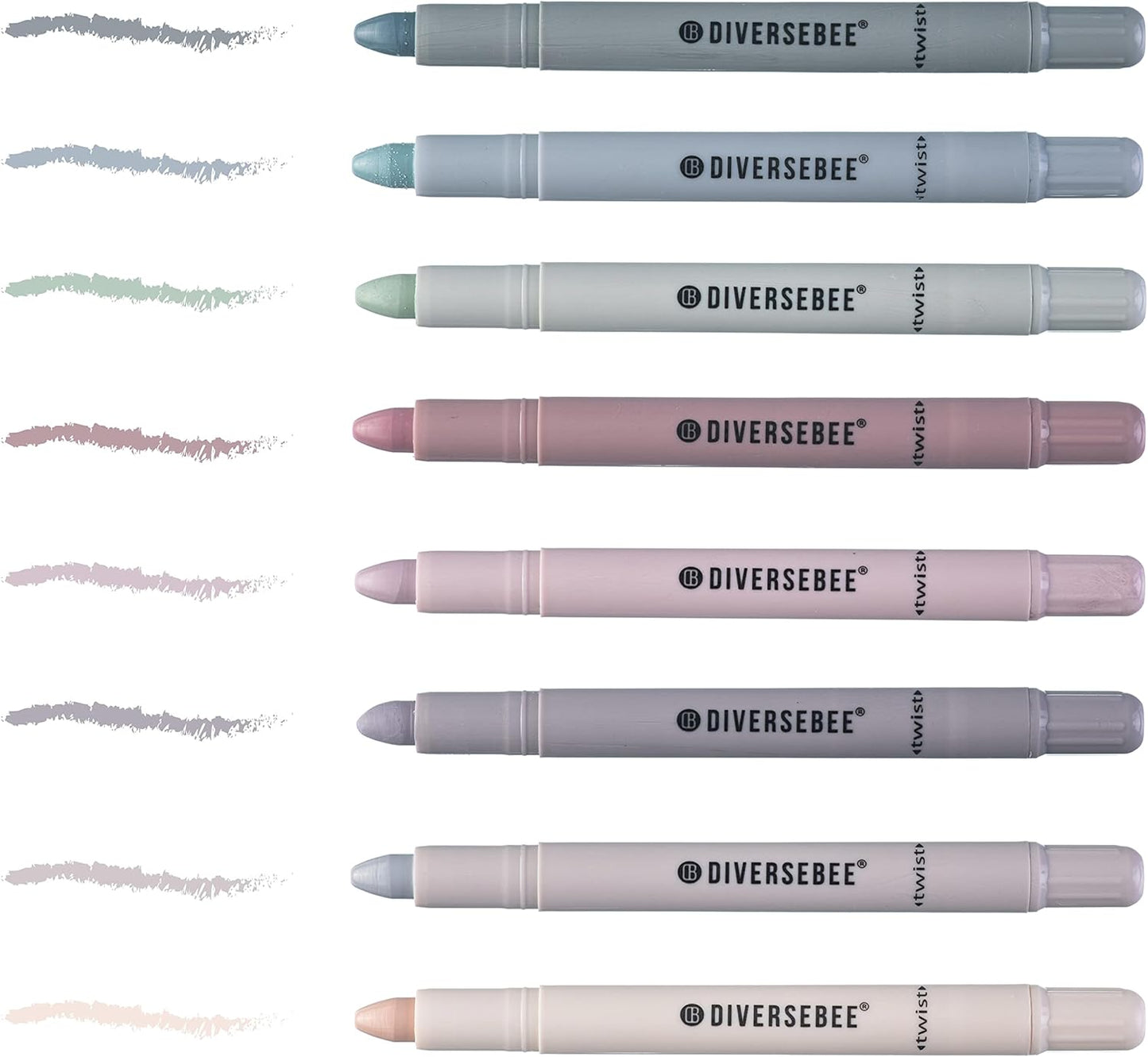 DIVERSEBEE Bible Highlighters and Pens No Bleed, 8 Pack Assorted Colors Gel Highlighters Set, Cute Bible Markers Study Journaling School Supplies and Accessories (Dusty)