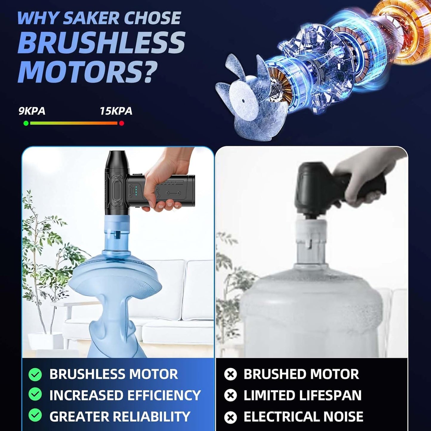 fourq Compressed Air Duster,Mini Vacuum Cleaner 2-in-1,4000 mAh,130,000 RPM Brushless Motor,8000Pa，120MPH/1.1LB Thrust Car Dryer Air Blower for Car Cleaning,Computer Cleaning