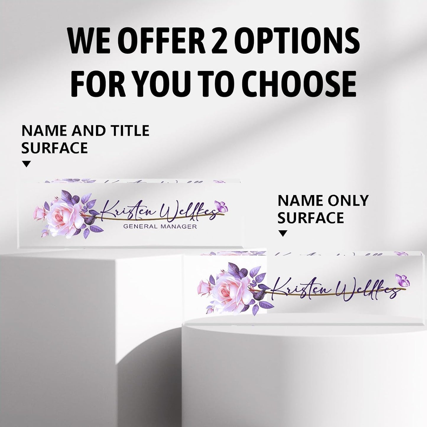 Custom Name Plate for Desk, Desk Name Plate Personalized Office Desk Decor for Women and Men, Employee Appreciation Gifts Office Gifts for Boss, Manager, Teacher, Nurse