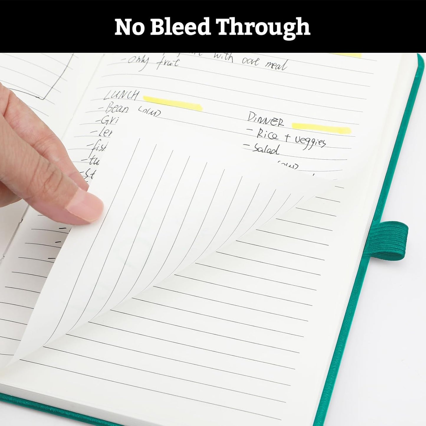 Hardcover Lined Bullet Dotted Journal Notebook, A5 140 192 Pages 100 120Gsm Paper College ruled for School,Work,Travel,and Daily Planning，5.7''*8.3'' (6, Turquoise, A5 Lined)