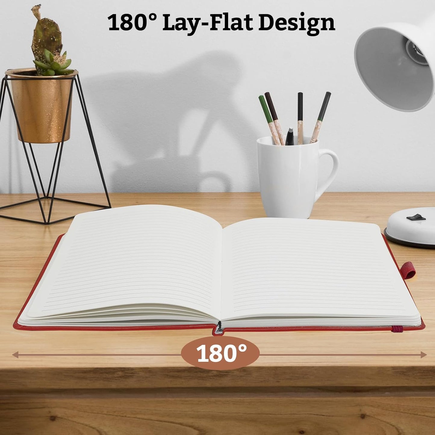 Hardcover Lined Bullet Dotted Journal Notebook, A5 140 192 Pages 100 120Gsm Paper College ruled for School,Work,Travel,and Daily Planning，5.7''*8.3'' (6, Burgundy, A5 Lined)