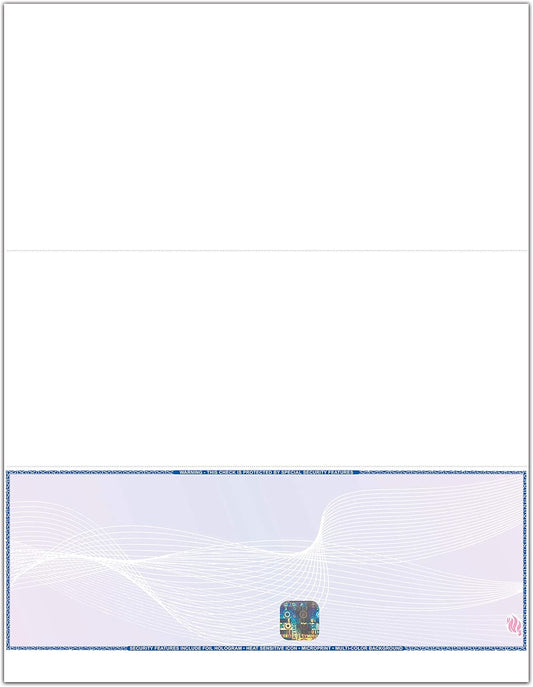 EZ Checks Premium Blank Hologram High Security Laser Check Stock | 500 Sheets | Blue/Maroon | Check at Bottom)