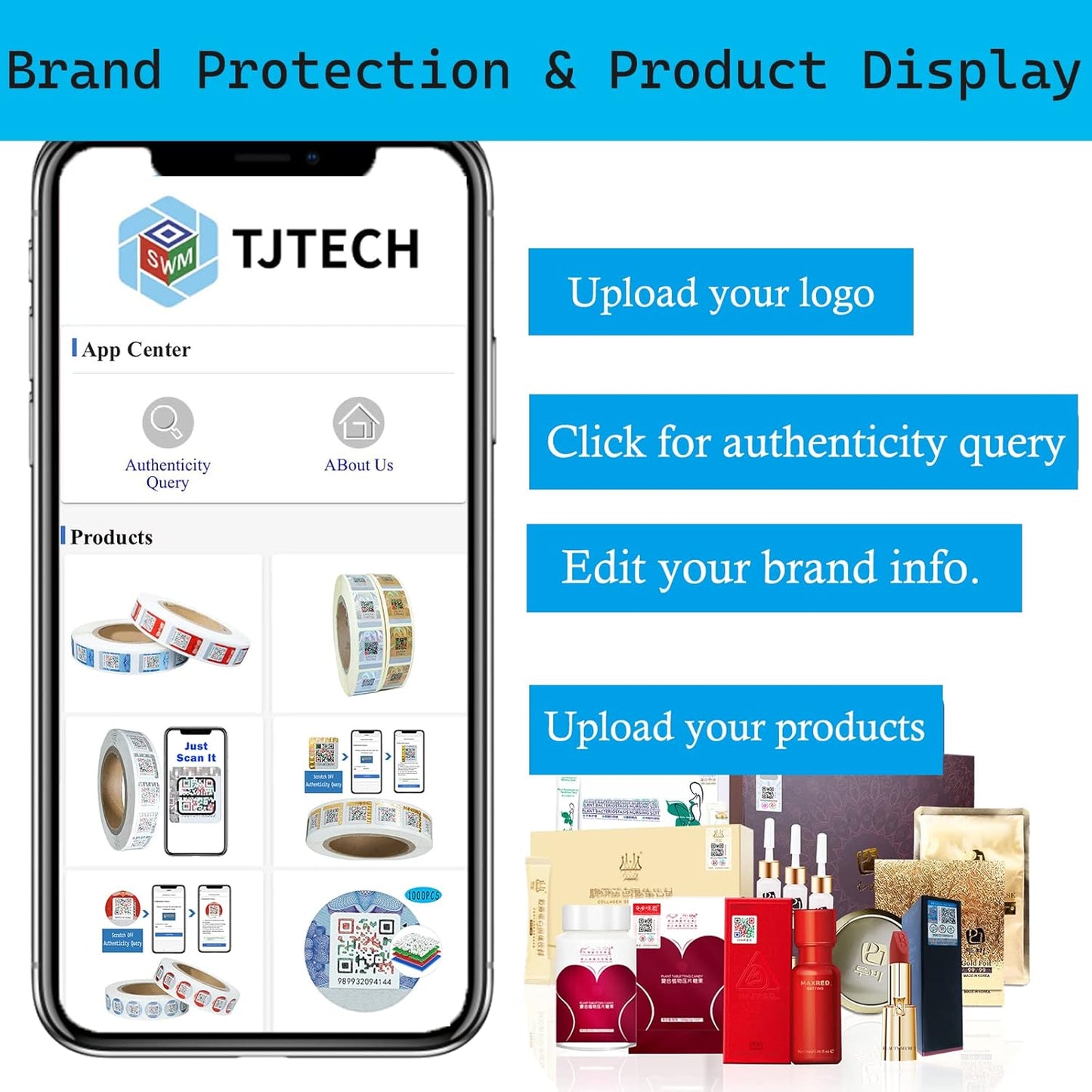 1000pcs Genuine QR Code Stickers with Authenticity Query, 25 * 25mm Original 3D Anti-counterfeiting Label for Brand Protection Hologram Scratch Off Stickers Silver