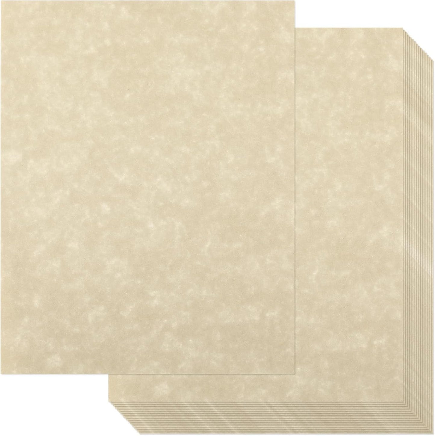 Epakh 200 Pcs Old Age Parchment Paper 8.5 x 11 Inch Standard Letter Vintage Colored Old Parchment Semblance Double Side Printing Paper (Fragrant Wood)