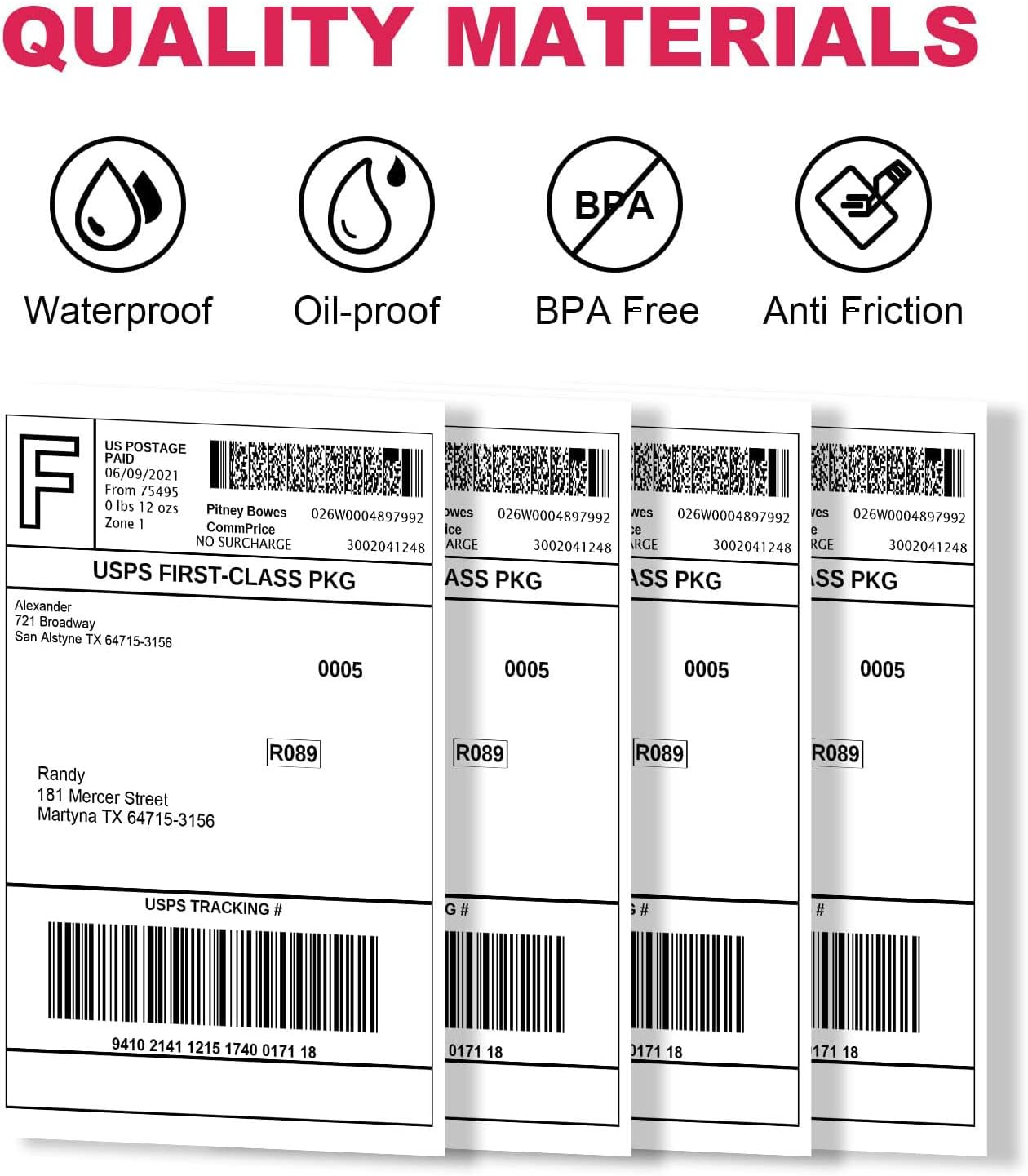 Direct Thermal Labels 4x6-450 Labels/Roll, Thermal Shipping Labels for Zebra 2844 ZP-450 ZP-500 ZP-505,40 Rolls,18000 Labels(NOT for DYMO)