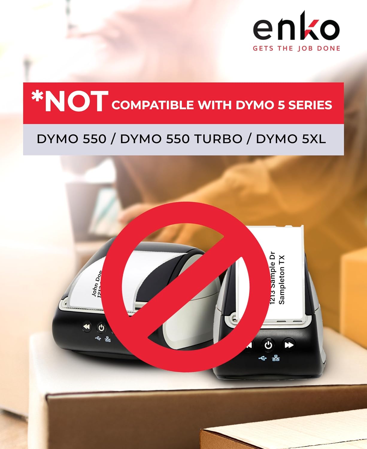 enKo (12 Rolls, 3,600 Labels) Address, Shipping & Barcode Labels 30256 (2-5/16 x 4") Compatible for Dymo LabelWriter