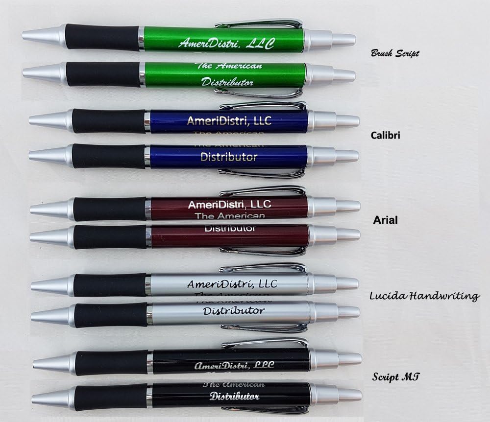 ezpencils - Personalized - Elegant Tip and Click Silver Accents on Green Solid Color Body and Black Grip - Bullet Ballpoint Pens - 12 pkg - ** FREE PERZONALIZATION **