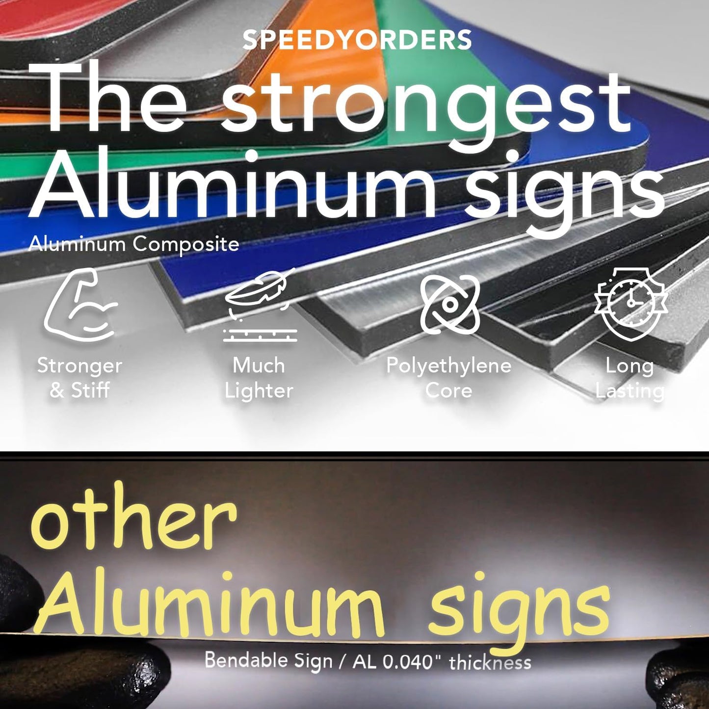 Custom Outdoor Metal Signs, Personalized Aluminum Signs, Customized Safety Signs, Metal Business Signs, Waterproof Outdoor Business Signs, White Aluminum (Black, 18x12 In)