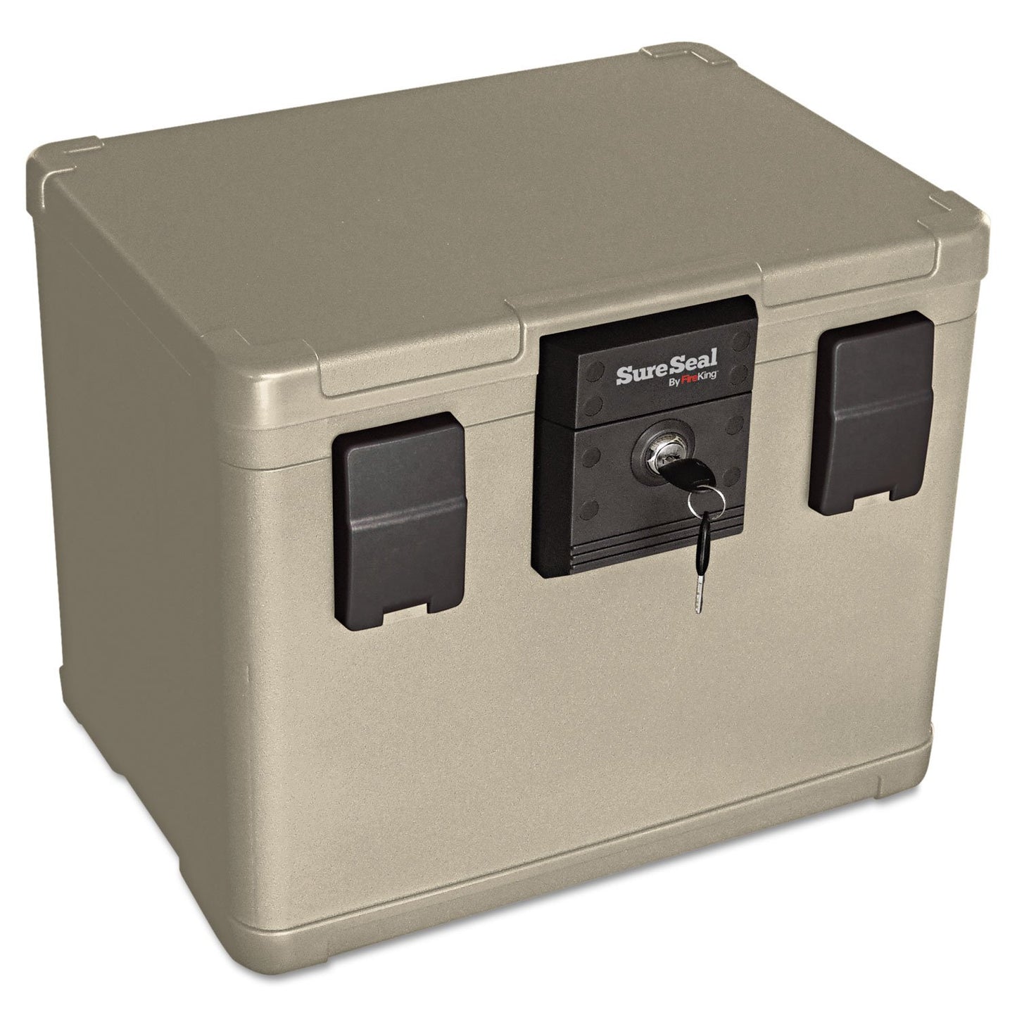FireKing SureSeal Fire Safe with Key Lock, 1 Half Hour Fire Rated, UL Rated & 80 Hour Water Resistant Home Safe, Portable Home Safes, Taupe