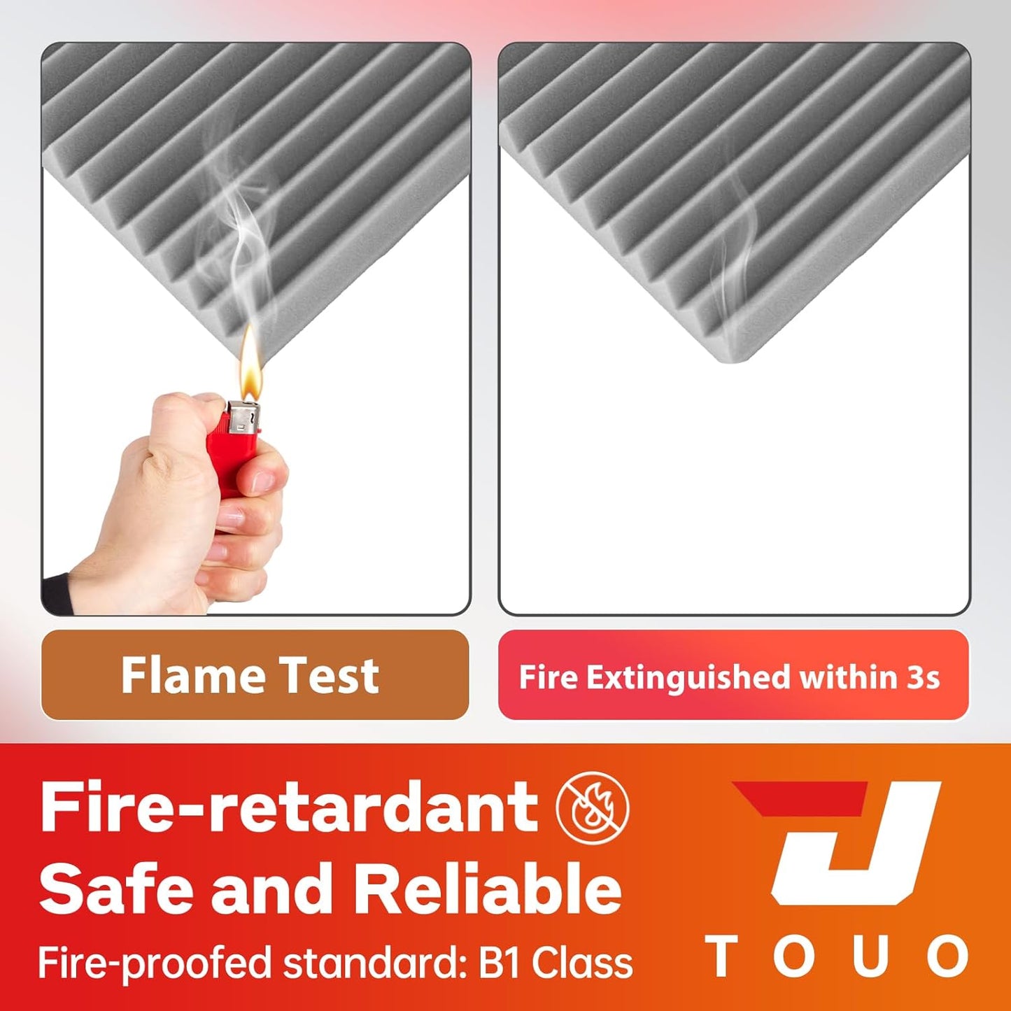 12 Pack Acoustic Panels – Sound Proof Foam Panels for Wall 12"x12"x1", Flame Retardant Wedge Acoustic Foam, High-Density Sound Absorbing Panels for Home Studio(Gray, 1" Thick 12 Pack)