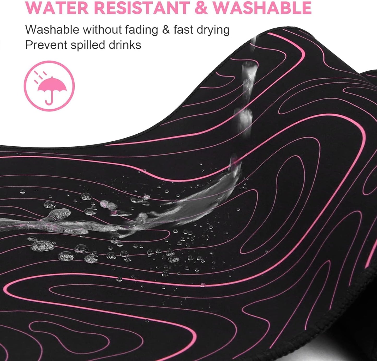 Large Mouse Pad for Desk - Gaming Mouse Pad with Non-Slip Base Stitched Edges, Mousepad for Keyboard and Mouse