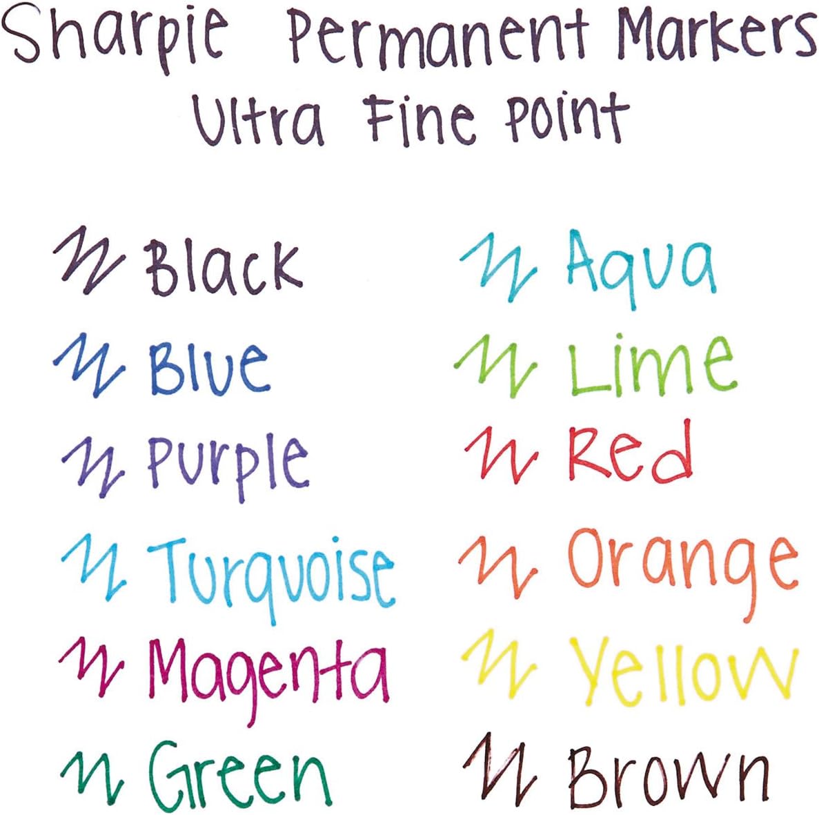 Sharpie Permanent Markers Ultra Fine Point Assorted Colors 12 Count