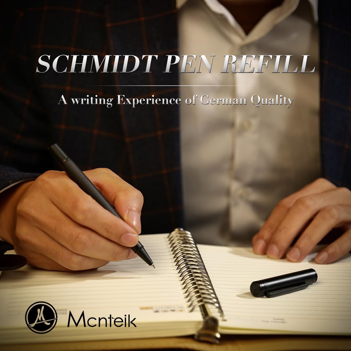 Matte Black Forest Rollerball Pen, Luxury Pen with Schmidt Black Ink Refill, Fancy Pen Gift Set for Men & Women, Business Signature, Executive, Office, Nice Fancy Designer Pens