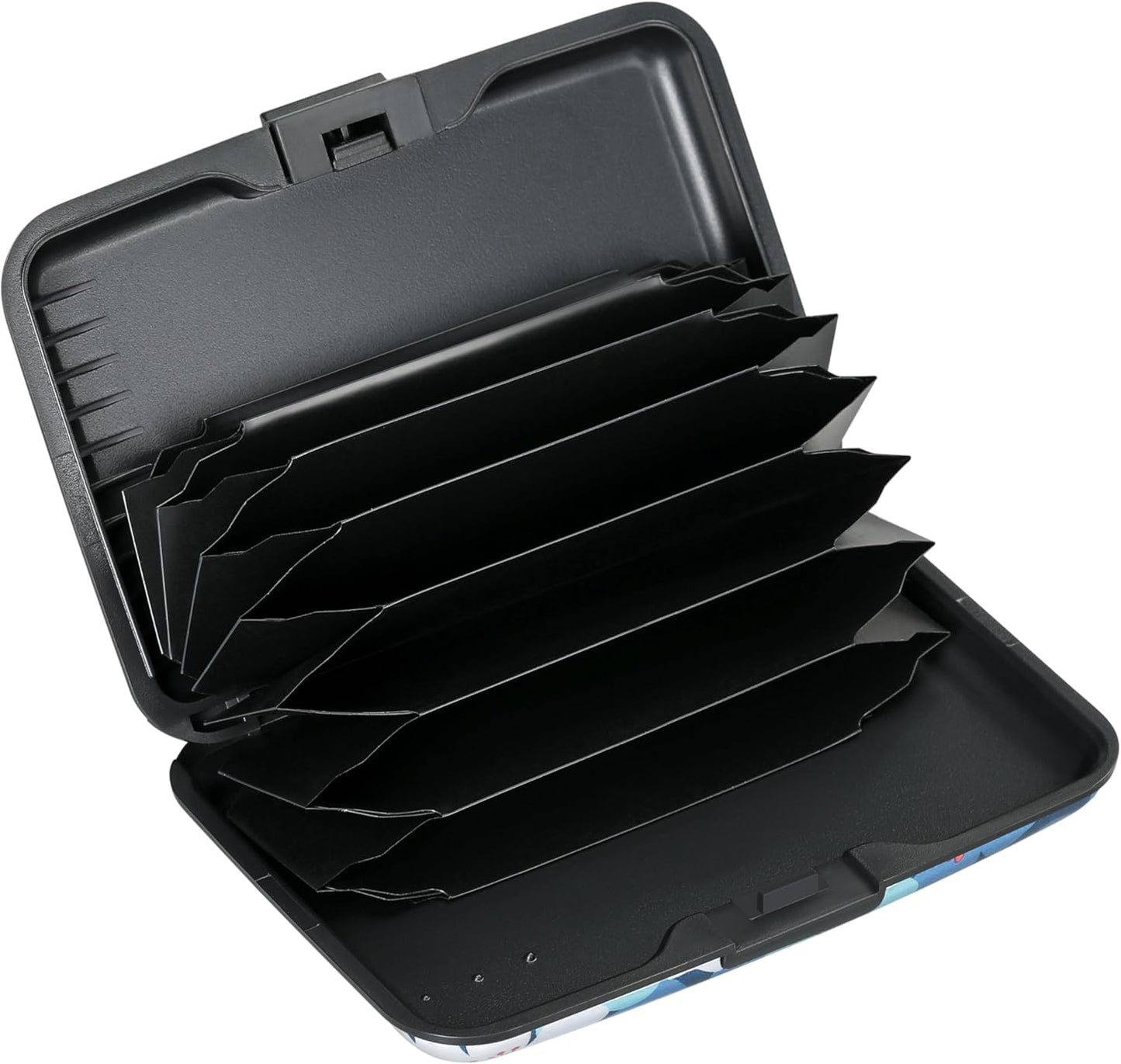 ELFISH Mini RFID Aluminum Wallet Credit Cards Holder Business Card Case Metal ID Case for Men Women(Cherry Blossoms)