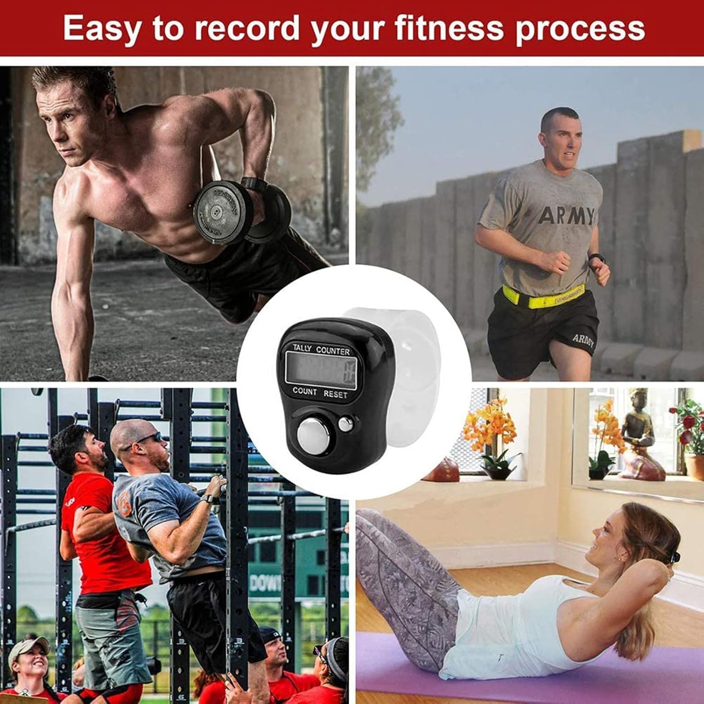 Electronic Finger Counter,5 Digit LCD Electronic Digital Display Finger Hand Tally Counter Counting for Golf,Goods Counting,Lap & Knitting