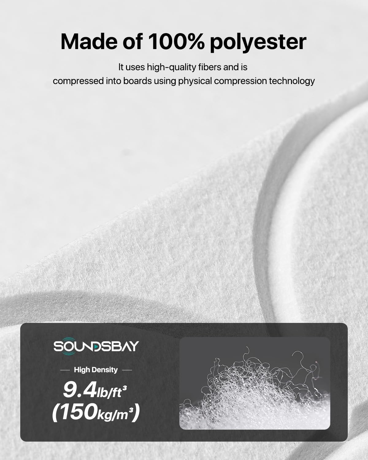 12-Pack Shell Acoustic Wall Panels Self-Adhesive, 10.6lb/ft³ High Density Sound Proof Foam Panels for Walls, 12" X 12" Soundproof Wall Panels for Door, Ceiling, Home Office, White