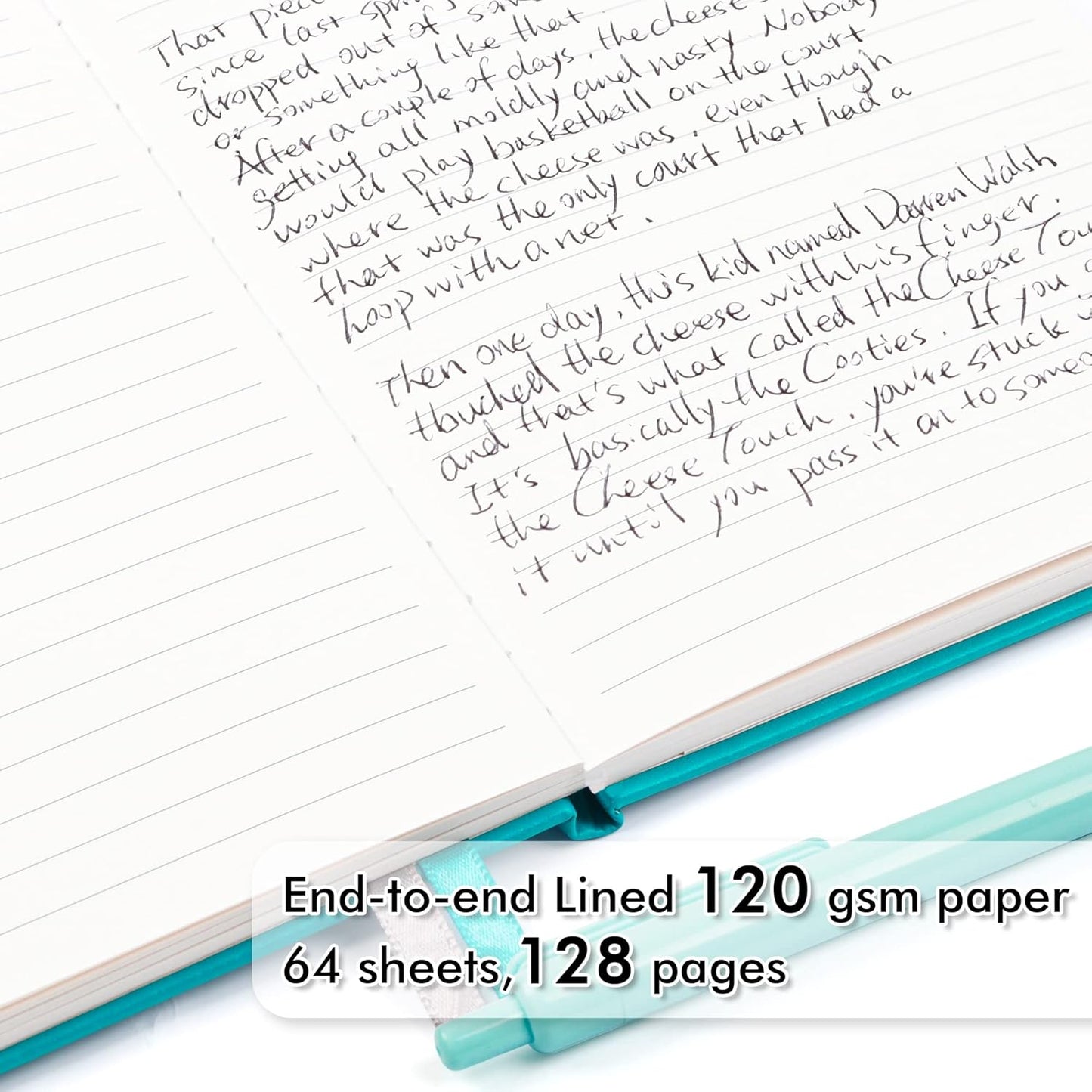feela 8 Pack Notebooks Journals Bulk, Hardcover Notebook Classic Ruled Lined Journals with Pen Holder for Women Girls School Business Supplies, with 8 Black Pens, 120 GSM, 5.1”x8.3”, A5, Emerald