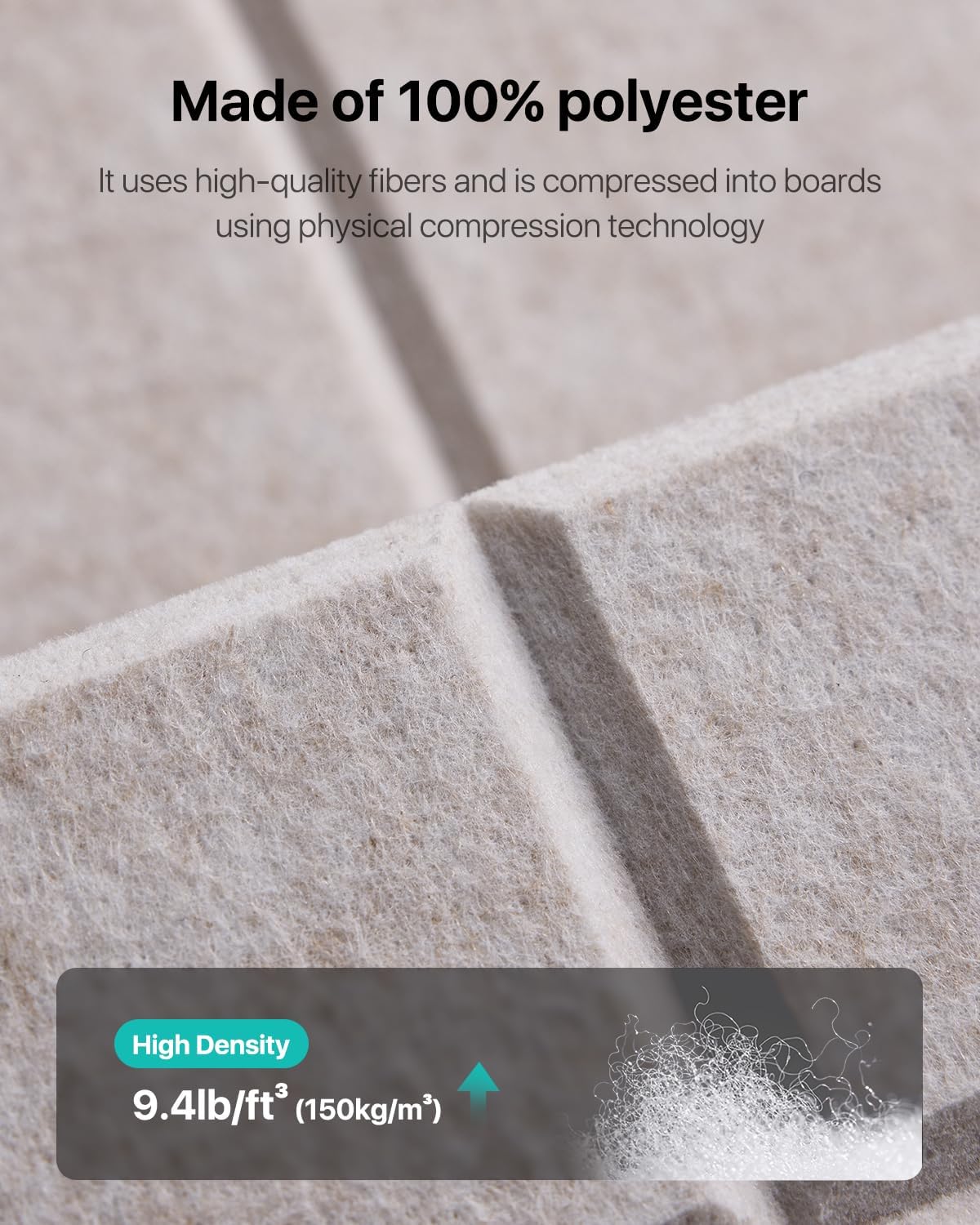 12 Pack Sound Proof Foam Panels for Walls, Self-Adhesive Acoustic Panels Sound Absorbing, 12" X 12" X 0.4" High Density Soundproof Wall Panels Tiles for Door, Ceiling, Home Office, Beige