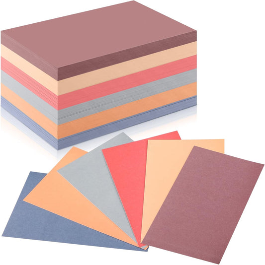 Fainne 300 Pcs Blank Index Cards 180 GSM Thick Card Stock Assorted Color Neon Blank Flash Cards Colorful Study Notecards for Organizing(3 x 5 Inch,Warm Color)