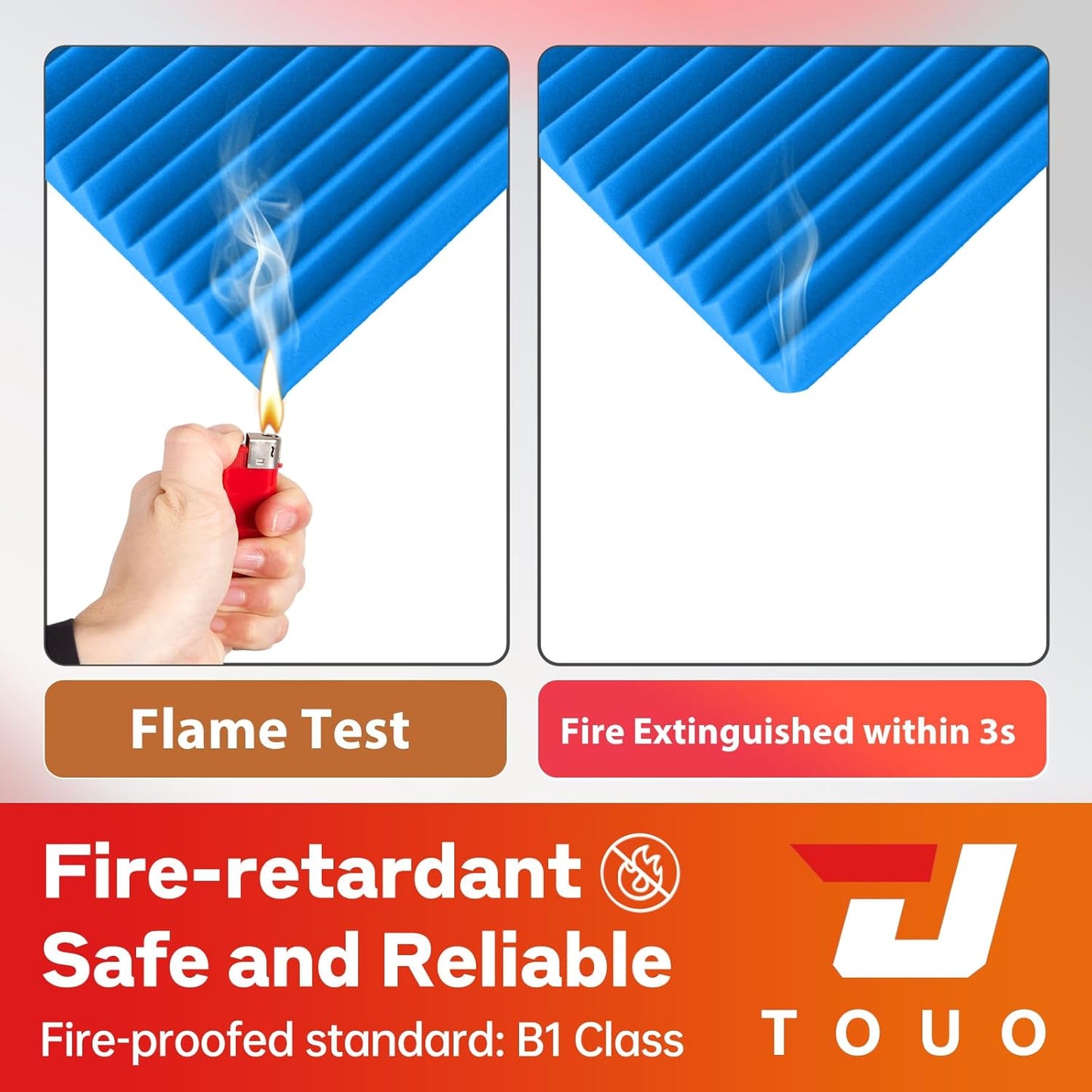 12 Pack Acoustic Panels – Sound Proof Foam Panels for Wall 12"x12"x1", Flame Retardant Wedge Acoustic Foam, High-Density Sound Absorbing Panels for Home Studio(Blue, 1" Thick 12 Pack)