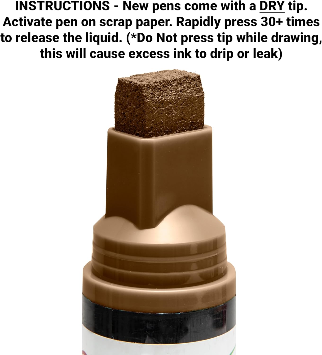 Glass Pen Window Marker: Liquid Chalk Pens for Glass, Whiteboard Markers with Washable Paint - Graduation, Car Windows, Mirror Pen, Storefront, Wedding, Parade, Party & Holiday (Brown, Jumbo Tip)