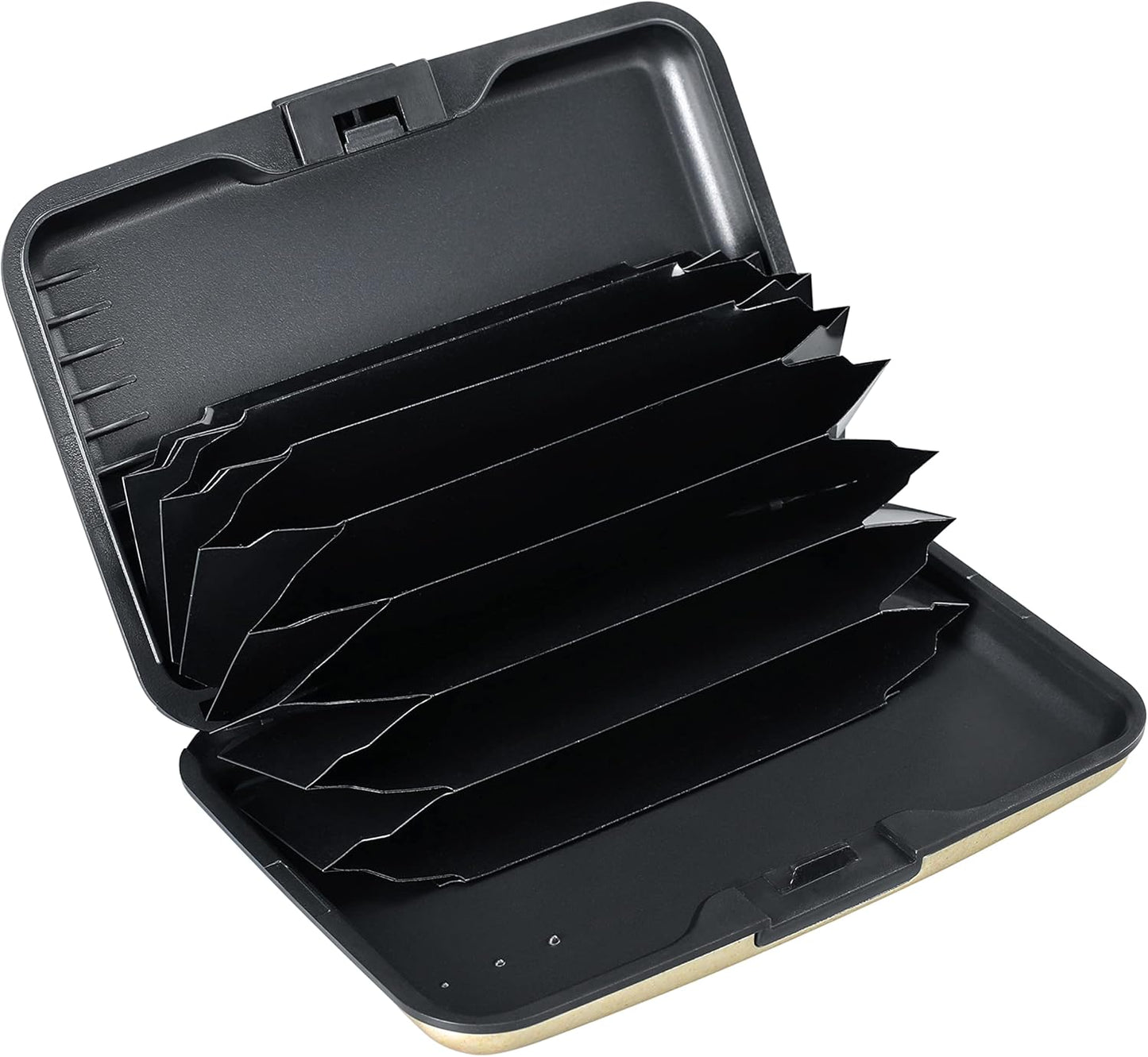 ELFISH Mini RFID Aluminum Wallet Credit Cards Holder Business Card Case Metal ID Case for Men Women（Beach