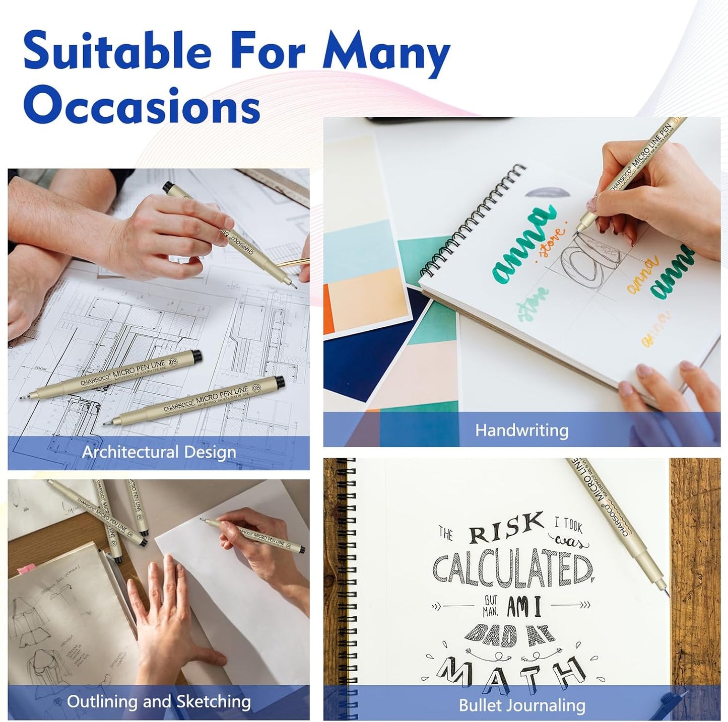 003 Micro Pen, Black Fine Point Pen with Waterproof Archival Ink, 0.15mm Fineliner Ink Pens for Artist Illustration, Sketching, Anime, Manga, Technical Drawing and Scrapbooking