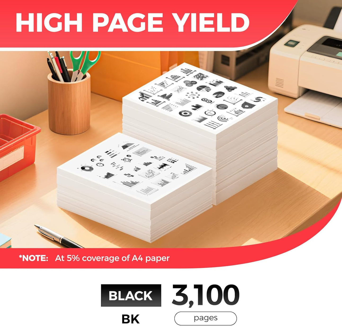 057 Black Toner Cartridge 2-Pack with chip High Yield Replacement for Canon 057 CRG-057 057H Compatible with Canon ImageCLASS MF445dw MF448dw LBP226dw LBP227dw LBP228dw MF449dw MF445 Laser Printer Ink