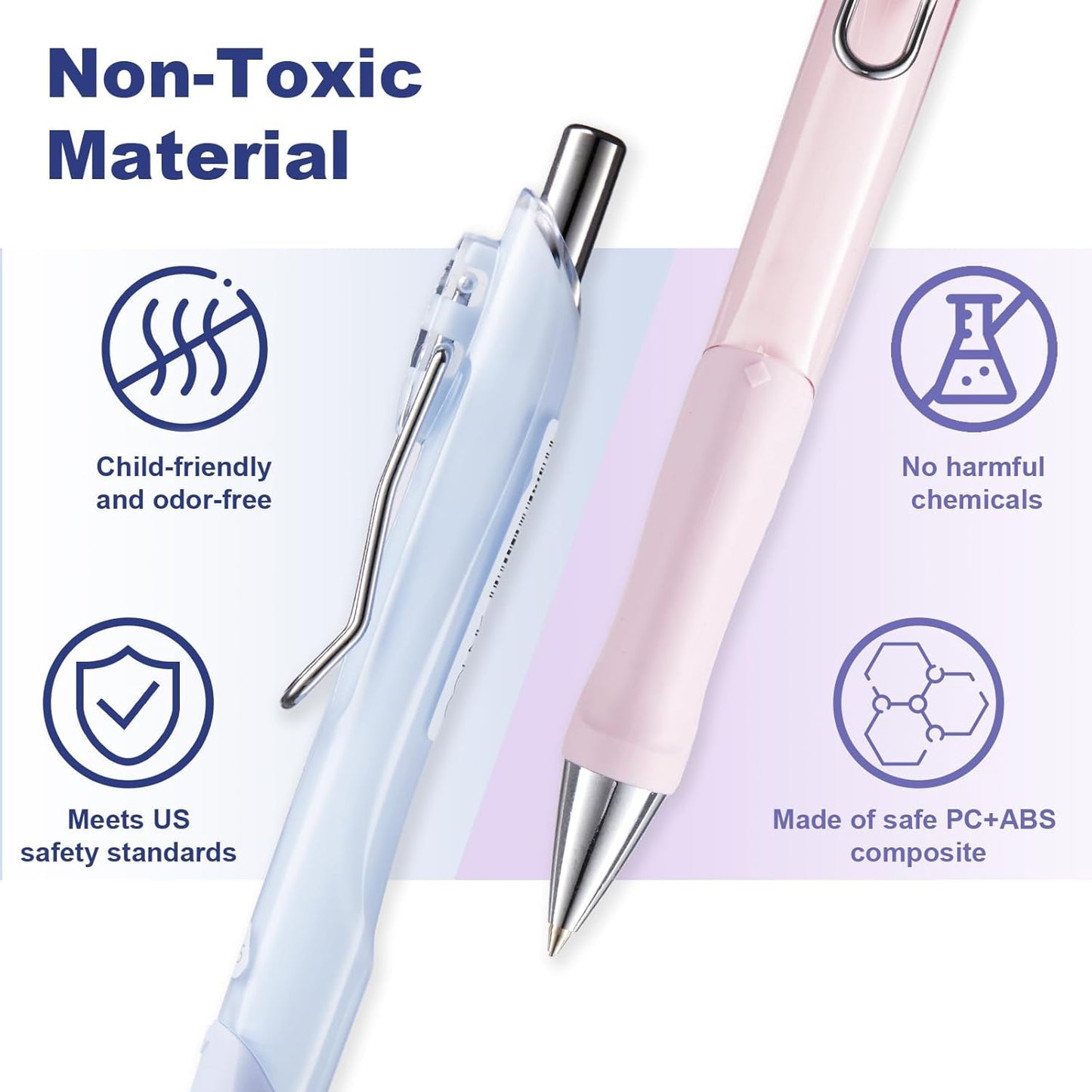 6-Pack 0.7mm Mechanical Pencils with Macaron Colors, Built-In Eraser, Copper Tip, Easy-Load Lead, Metal Clip, Soft Grip, for School, Office, Sketching, Drafting