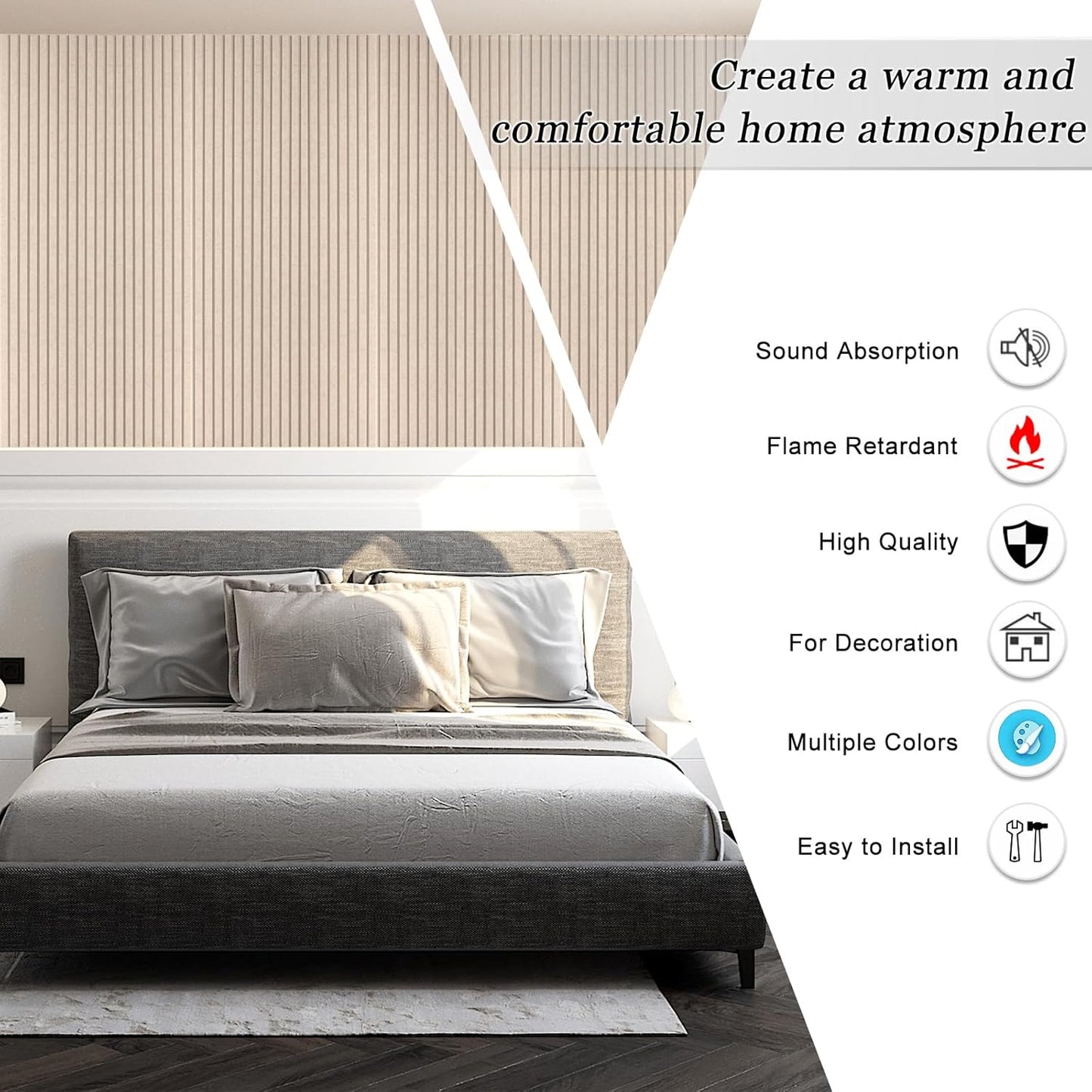 10 Pack Large Acoustic Panels, 48"X24"X0.4" Sound Proof Foam Panels for Walls, Sound Dampening Panels, Sound proof panels for walls, Soundproof Wall Panels for Home Studio&Office Decor.(Deep Camel)