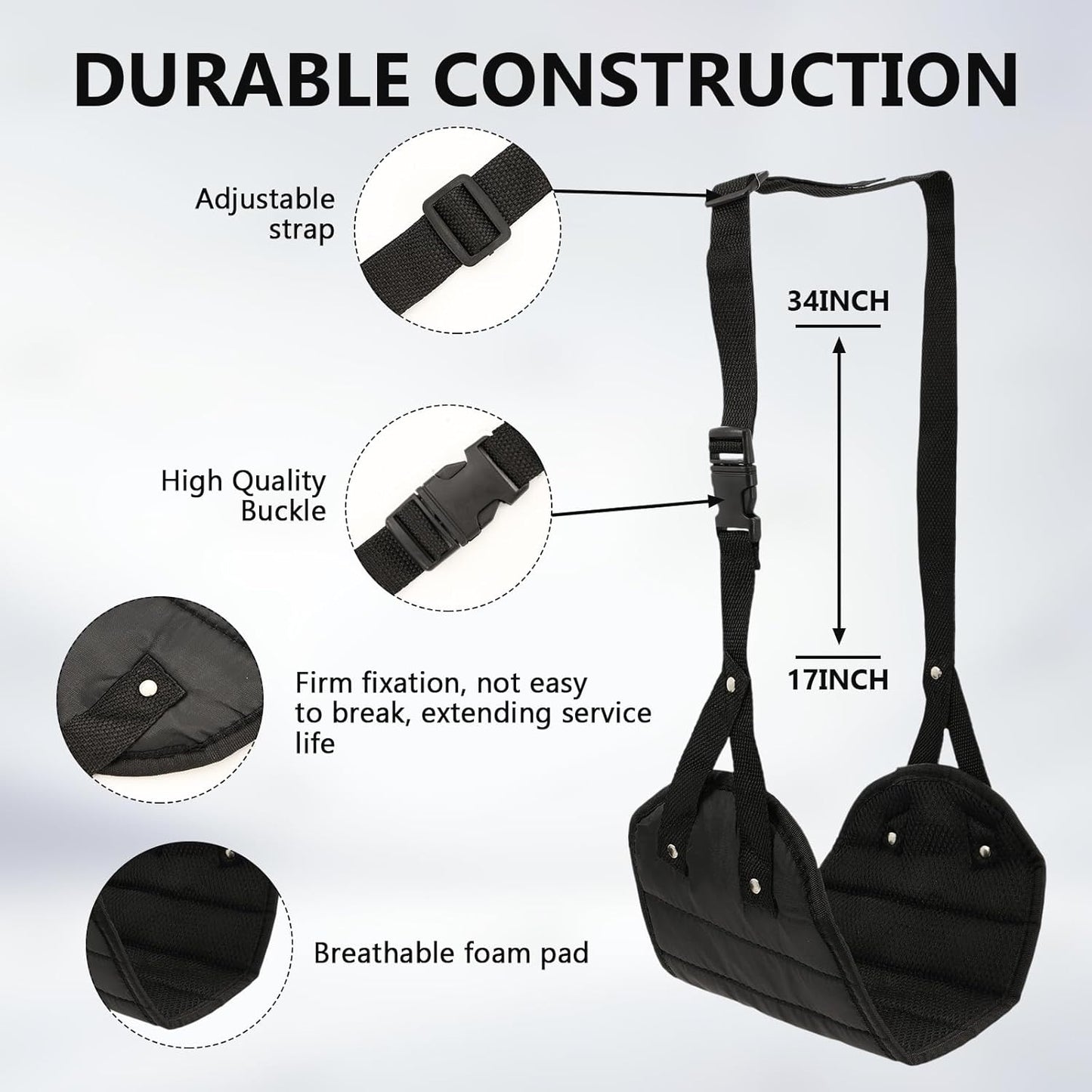 Foot Hammock for Plane Travel 2 PCS Airplane Foot Hammock Portable Airplane Feet Rest with Storage Bag Relaxing Feet and Legs Essential for Long Distance Flights for Men and Women (Black)