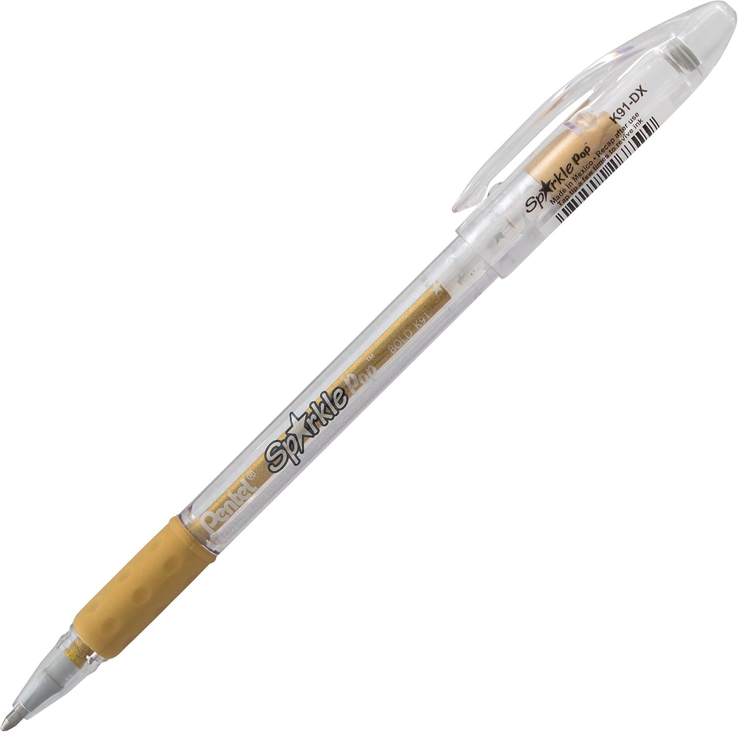 Pentel Arts Sparkle Pop Metallic Gel Pen, 1.0mm Bold Line, Gold & Silver Ink, 2 Count (Pack of 1) (K91PABPXZ)