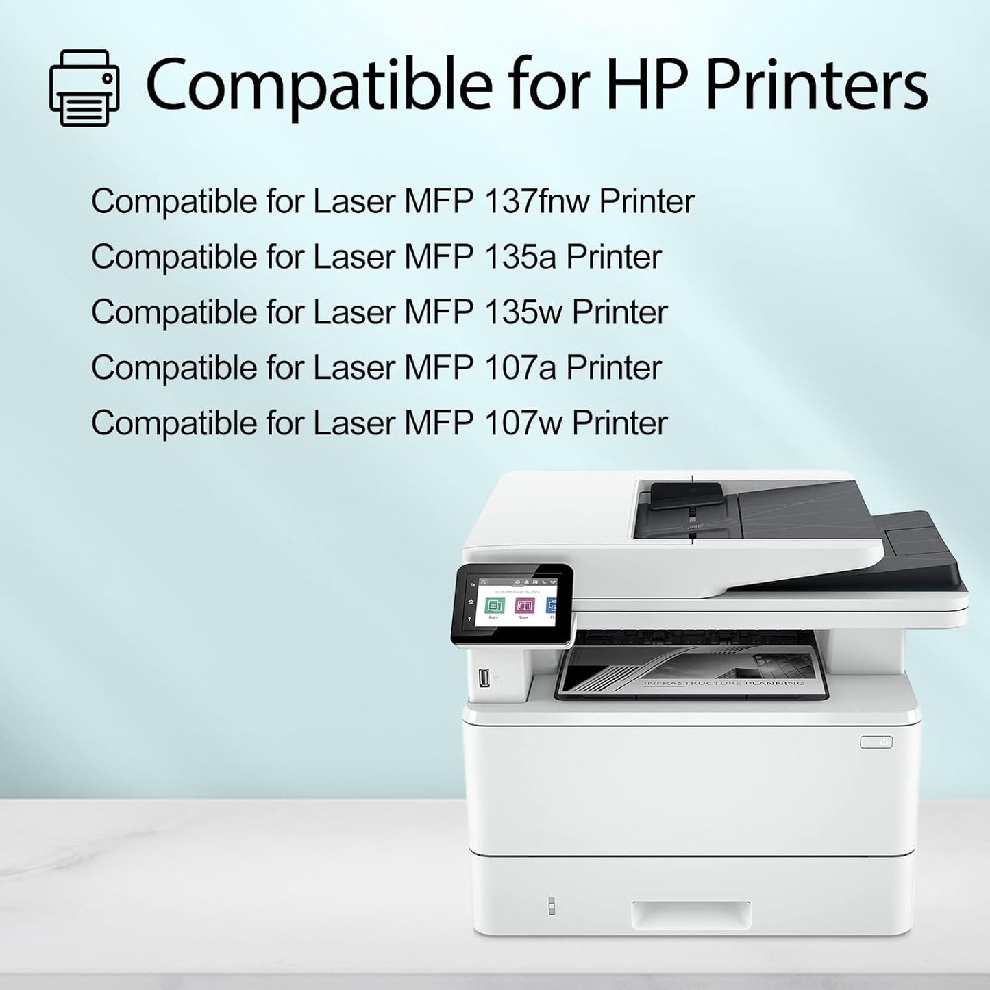 greencycle 105A Compatible Black Toner Cartridge Replacement for HP 105A 105 W1105A 1105A High Yield to use for Laser MFP 137fnw 135a 135w 107a 107w Printer (10-Pack, 3000 Pages)