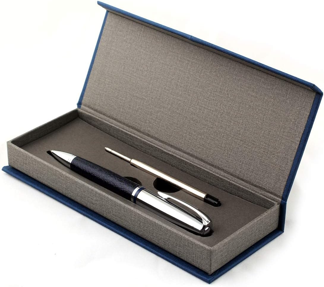 Free Engraving - Personalized Roller Ballpen, Ballpoint pen, Ball pen, Refillable Pens, Retractable Medium Refill Pen Black Ink, Custom Gifts for Men, Women, Classy Gift Box