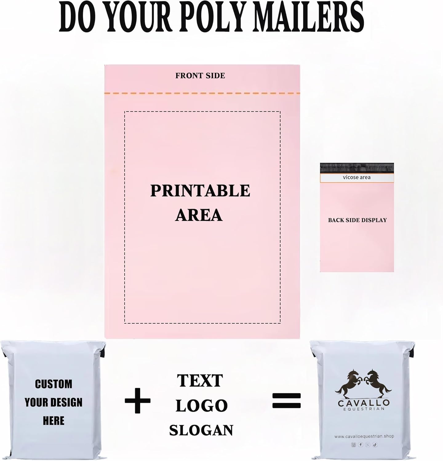 Custom Poly Mailer Bags,Personalized Packaging bags for Botique Retail and Online Business,Custom Self-Seal Mailing Bag,Custom Shipping Envelopes Printed Logo/Text/Slogan,Custom Postage Bag (50)
