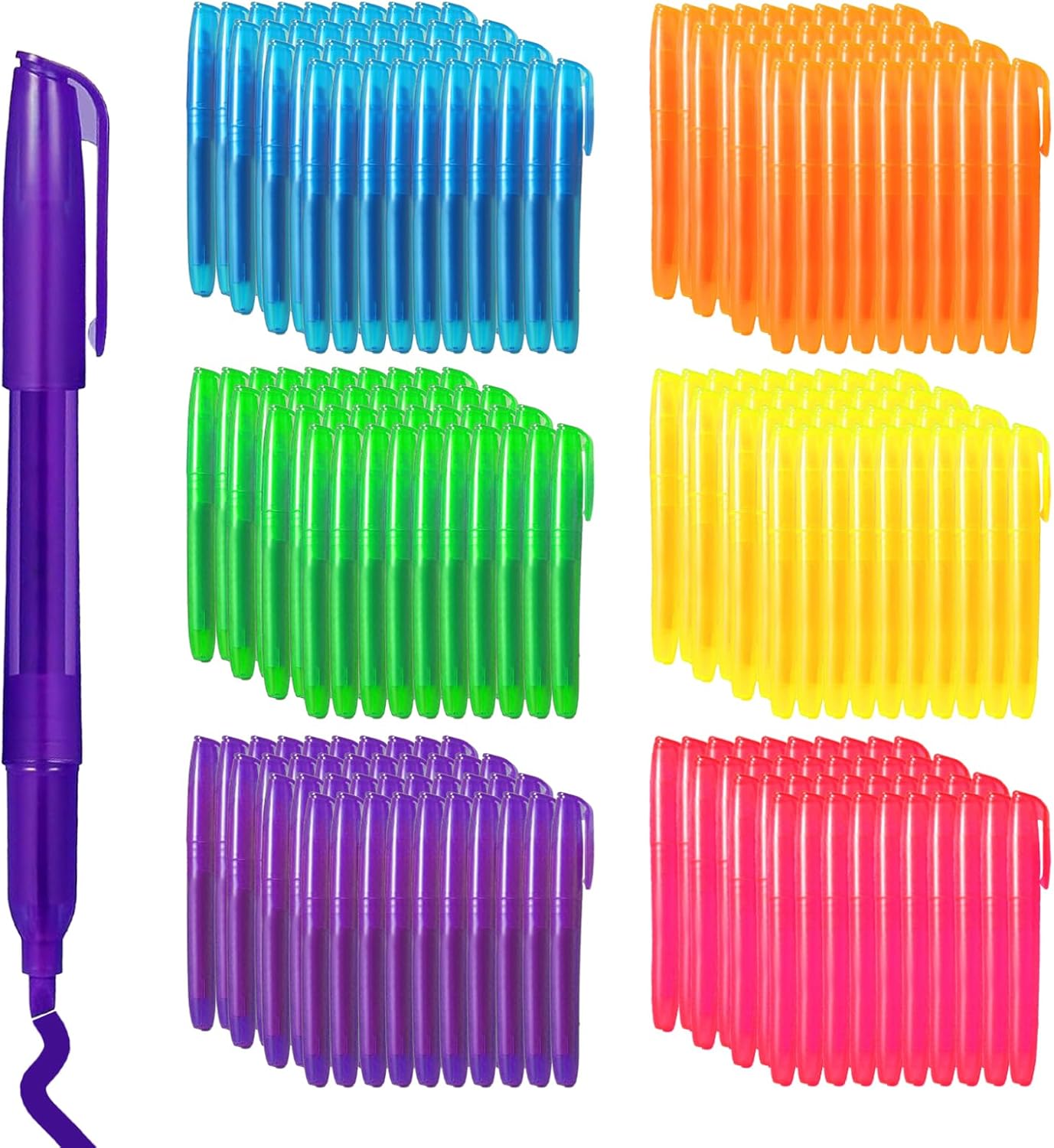 180 Pcs Highlighter Bulk Chisel Tip Multicolor Fluorescent Markers for School Office Classroom Supplies