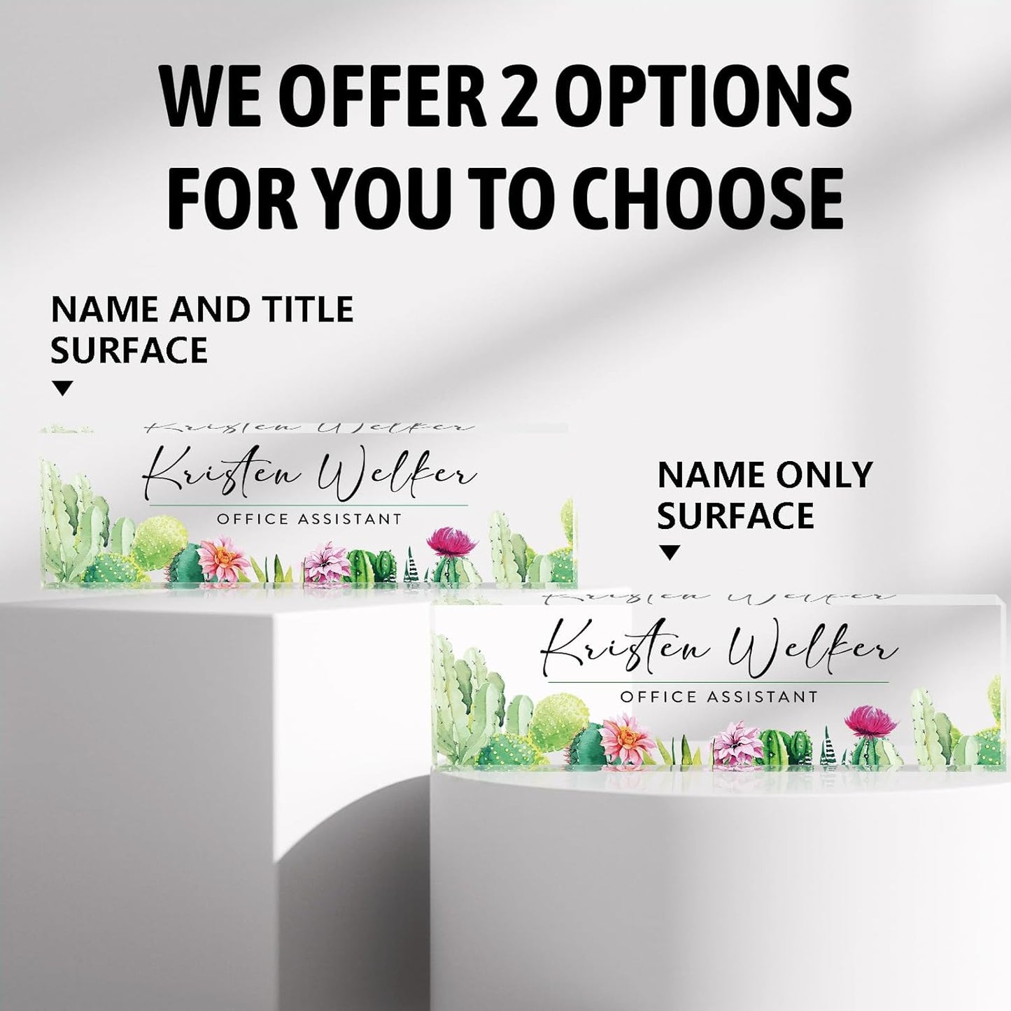 Desk Name Plate Personalized, Custom Name Plate for Desk, Office Desk Decor for Women & Men, Employee Appreciation Gifts The Office Gifts for Boss, Lawyer, Manager, Teacher, Nurse